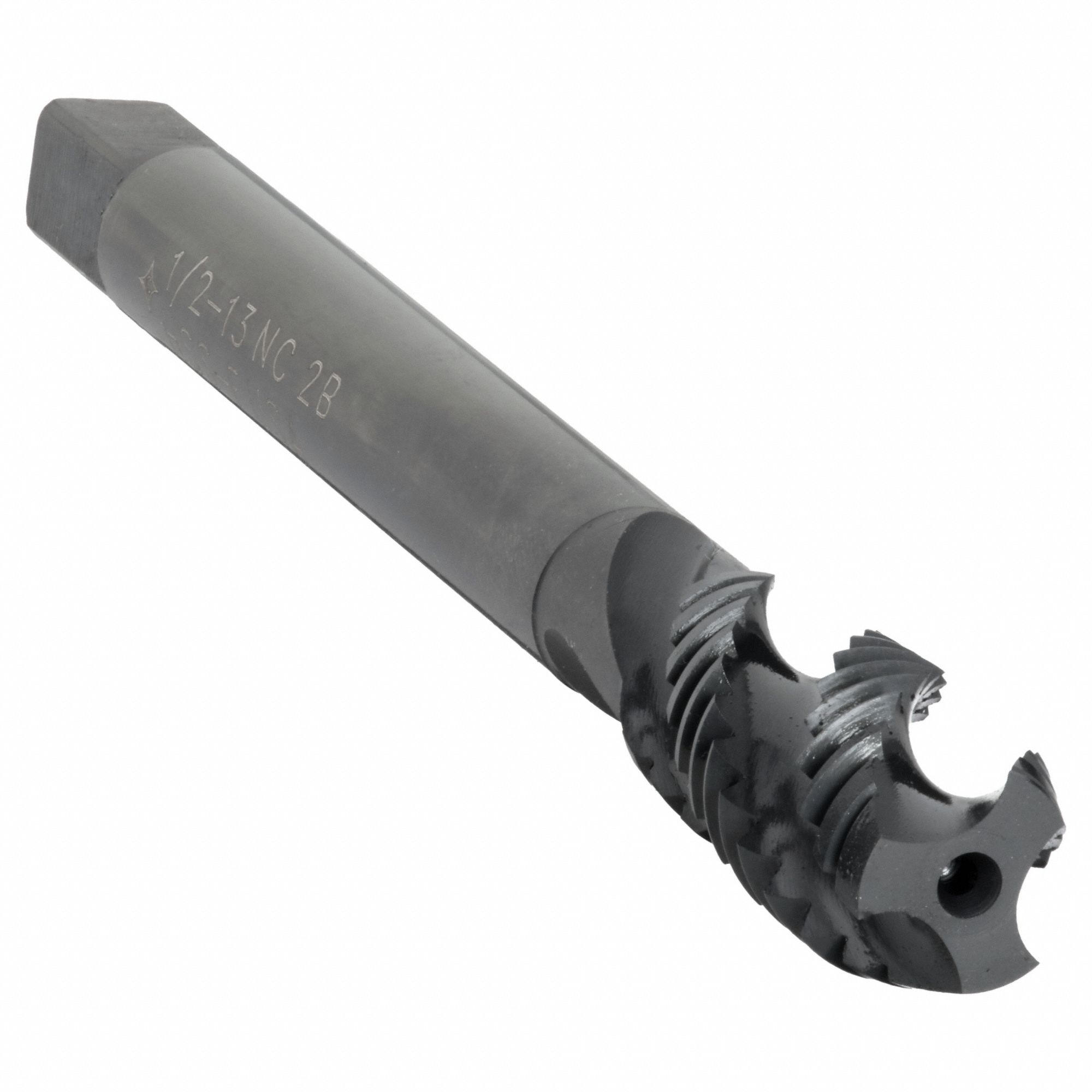 Spiral Flute Tap: 1/2"-13 Thread Size, 1 1/2 in Thread Lg, 4 5/16 in Overall Lg, 3 Flutes