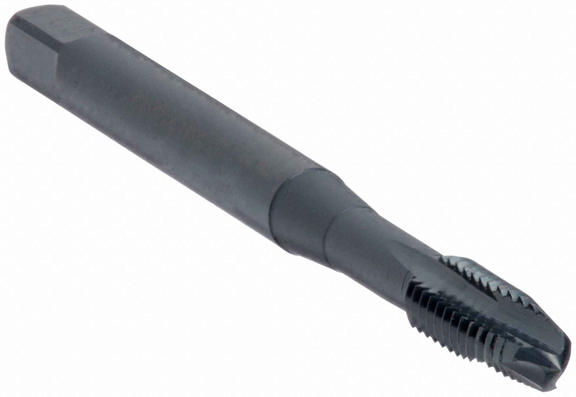 SPIRAL FLUTE TAP, M10X1.25 THREAD, 4MM THREAD L, 10MM OVERALL L, 3 FLUTES, HSS