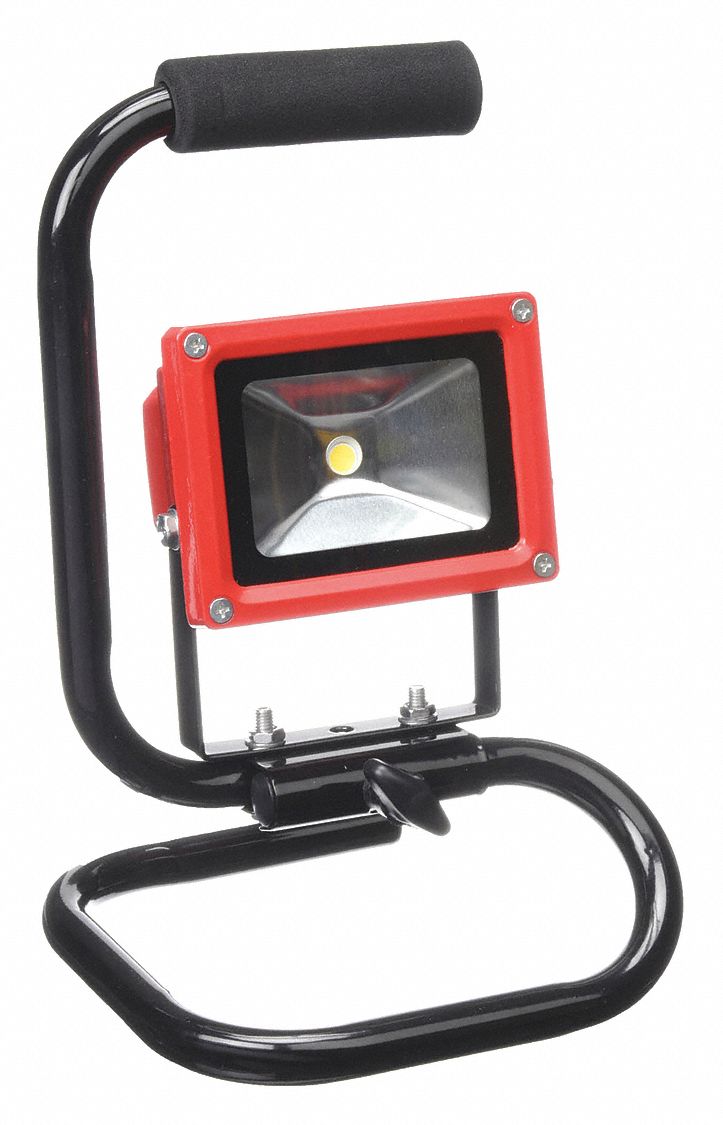 Temporary Job Site Light: 600 lm Max Brightness, LED, 1, 1 Brightness Levels, 7.4V DC