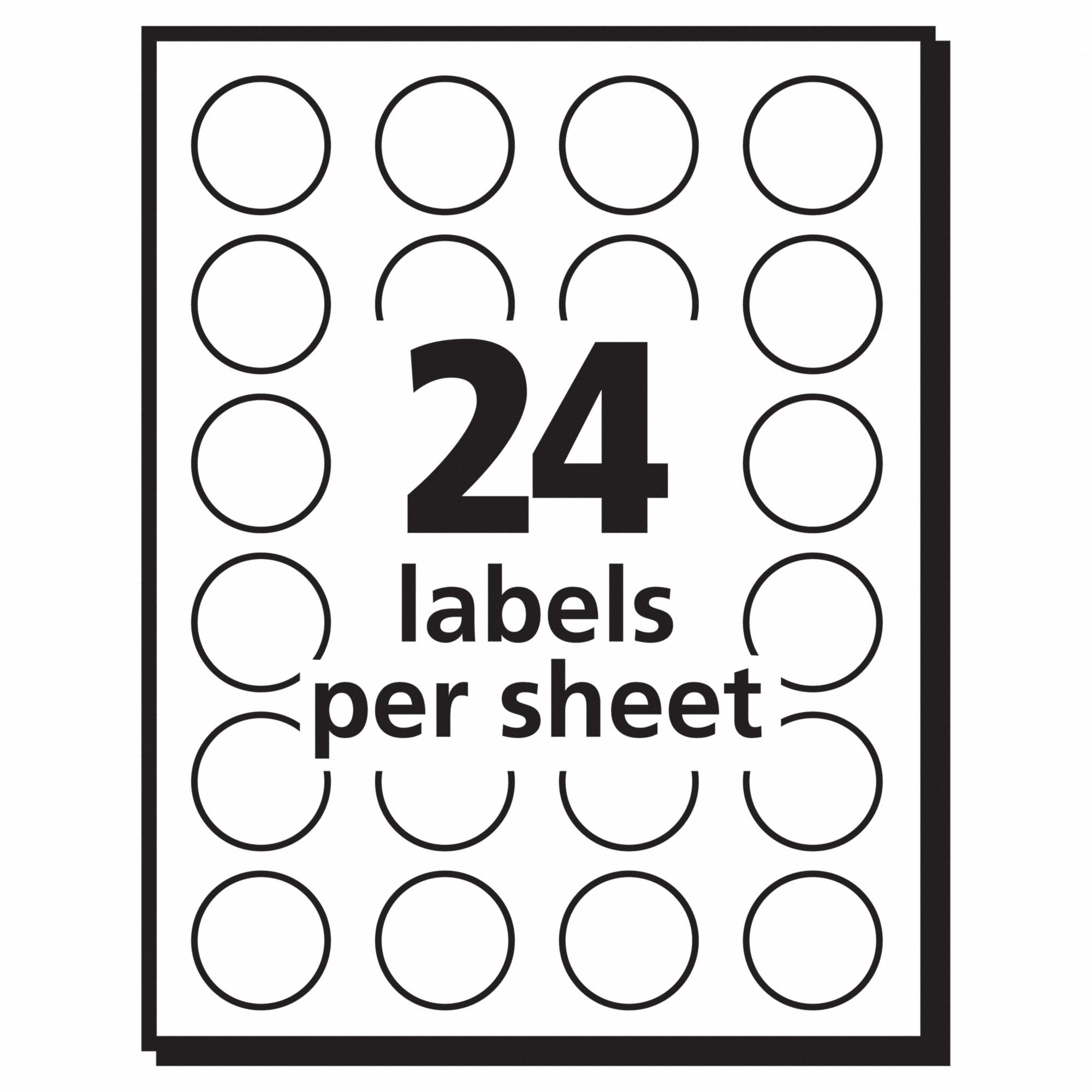 AVERY Laser/Inkjet Label, Label Height 3/4 in, Label Width 3/4 in