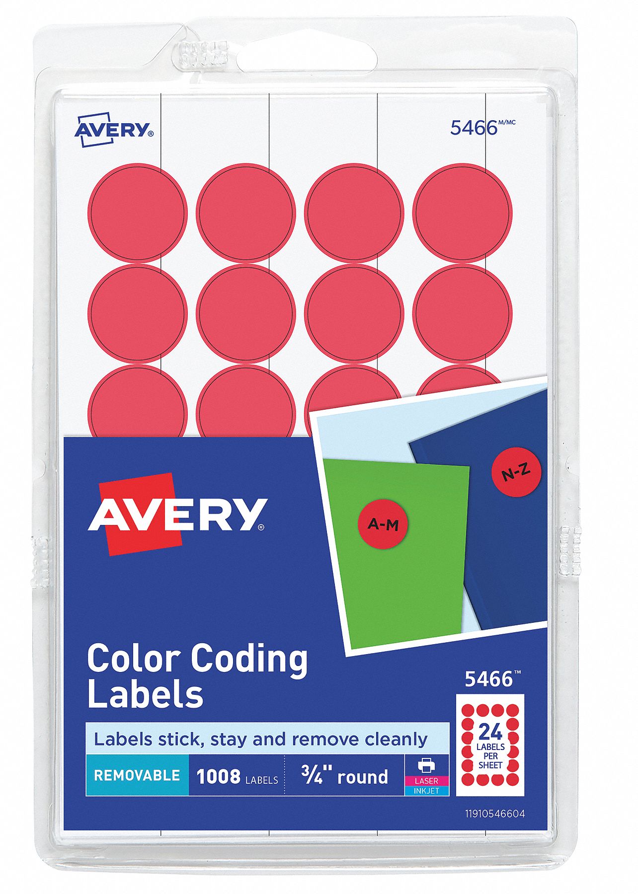 LABEL,RED, 3/4