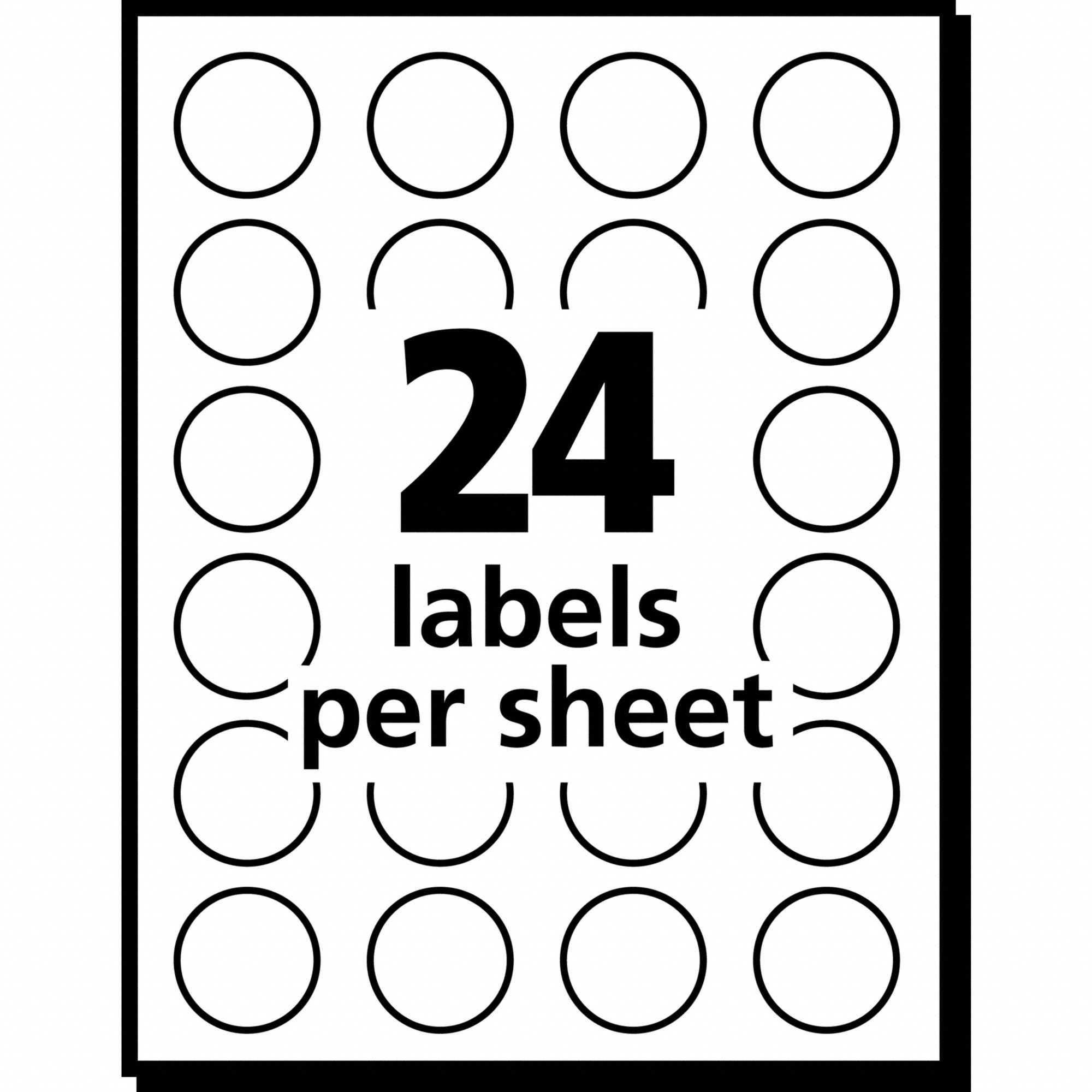 AVERY Laser/Inkjet Label 5,462 Avery Template , Yellow, 3/4 in Label