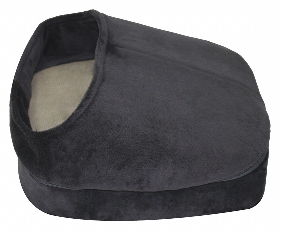 Massaging Footrest: Shiatsu, Heat, Black, Plush/Mesh, Home/Office