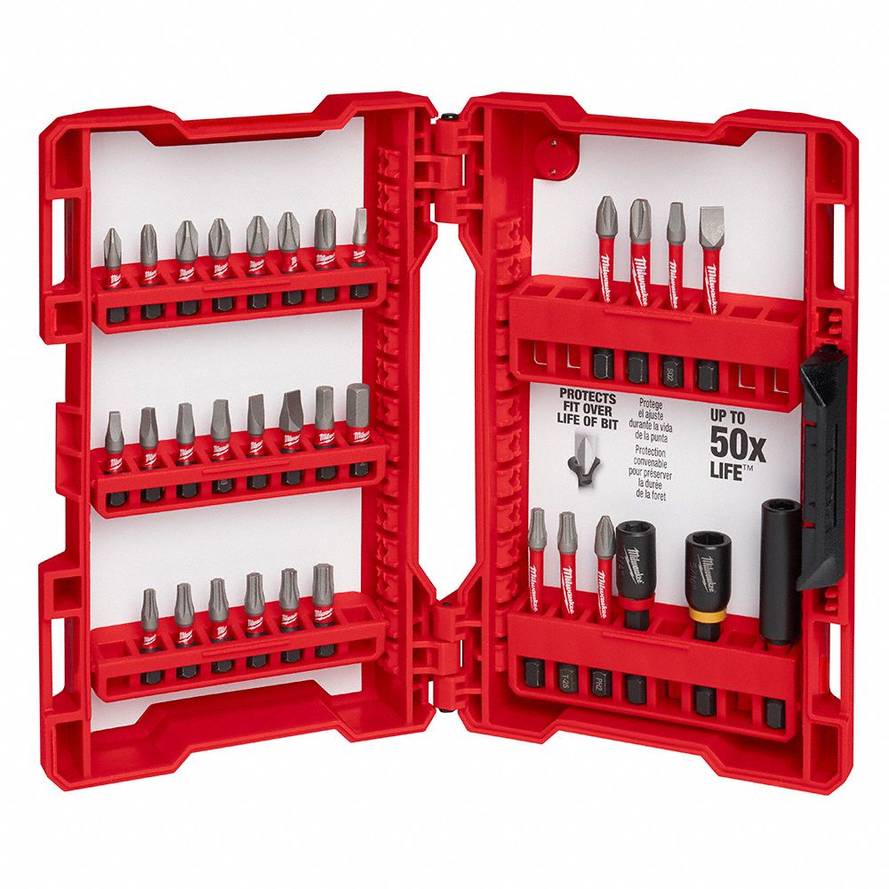 MILWAUKEE, Screwdriver Bit Set, 32 No. of Pieces, Screwdriver Bit Set