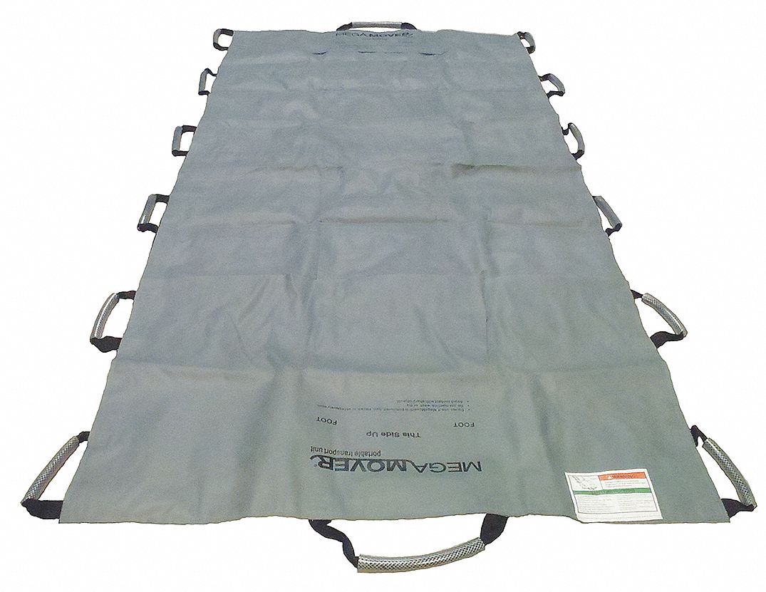 Portable Patient Transport Unit: 1,000 lb Wt Capacity, 40 in Wd, 80 in Lg, 5/64 in Ht