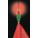 WARNING WHIP LIGHT, LED, SOLID, 2.4 TO 12 W, RED, 3/4 IN H, 1 IN W, WATERPROOF