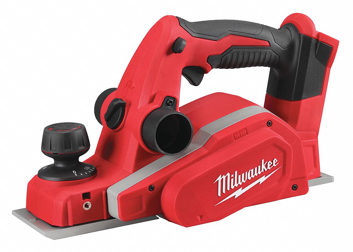 MILWAUKEE Cordless Planer M18, Bare Tool, 3 1/4 in Blade Wd, 1/16 in