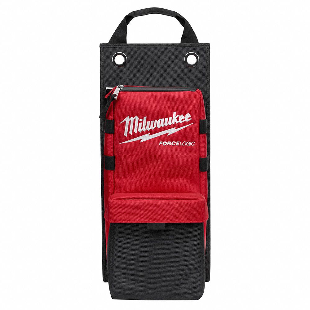 MILWAUKEE Tool Bag 9 3/8 in Overall Wd, 7 in Overall Dp, 22 in Overall