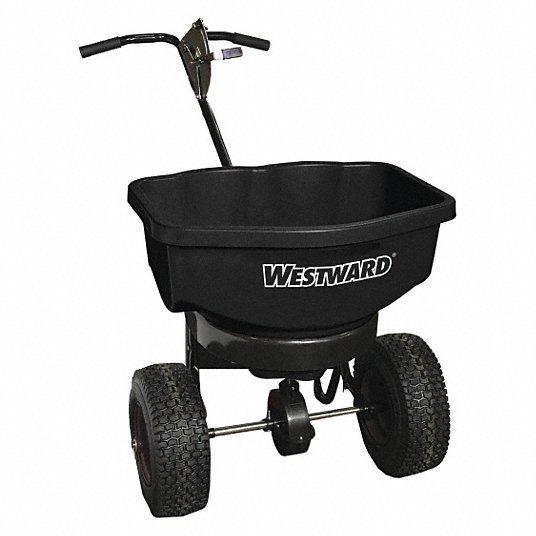 Broadcast Spreader: 100 lb Capacity, Pneumatic, Adj T, High Output, Variable Gate Control