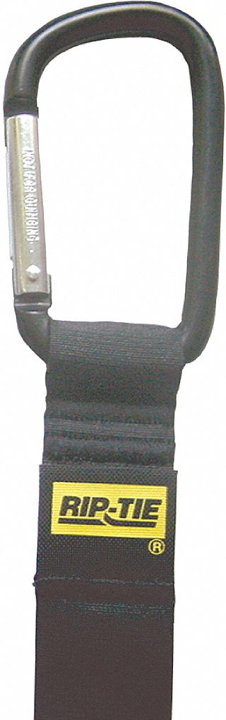 RIP-TIE J-B6-C05-BK Hook-and-Loop Cable Wrap,6 in,Black,PK5 45FH84
