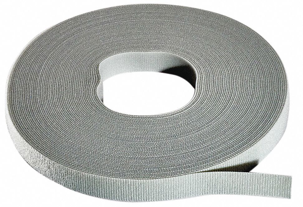 RIPTIE, 15 ft Lg, 0.5 in Wd, HookandLoop Cable Tie Roll 45FJ01W