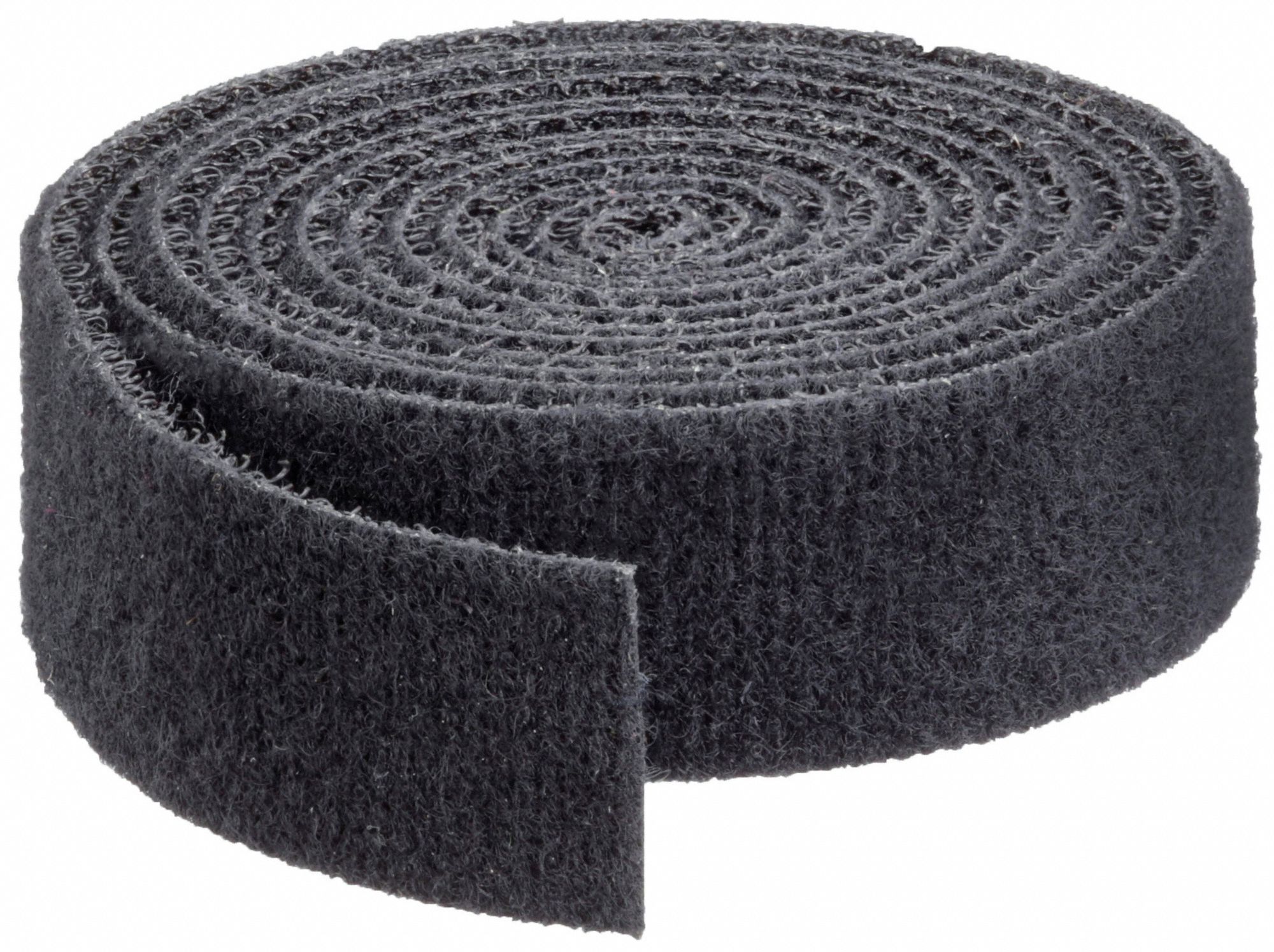 Hook-and-Loop Cable Tie Roll: 15 ft Lg, 0.5 in Wd, 50 lb Tensile Strength, White