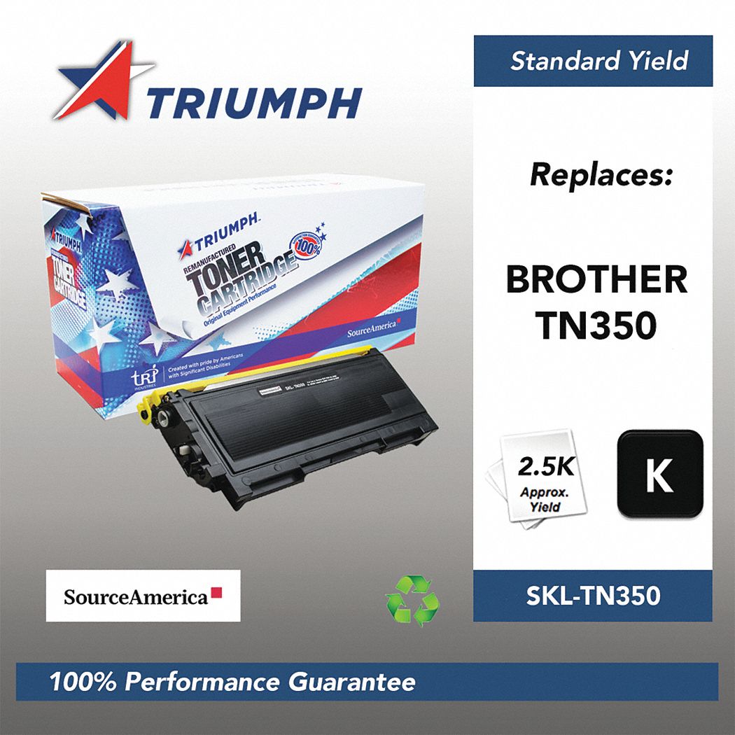 Toner Cartridge: TN350, Black, Black