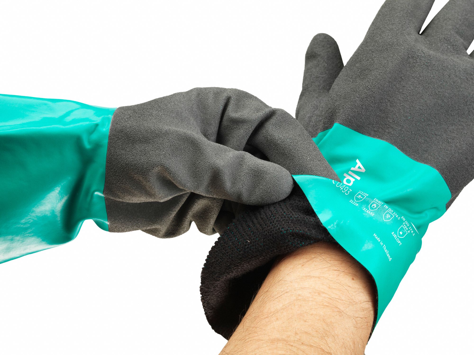 ANSELL Chemical Resistant Gloves, 8, Glove Materials Nitrile, 1 PR