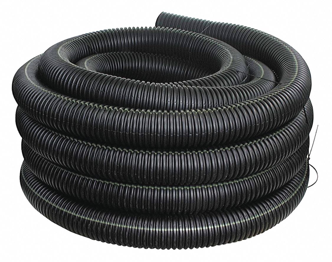 ADVANCED DRAINAGE SYSTEMS 100 ft. Single Solid Drainage Pipe, 6