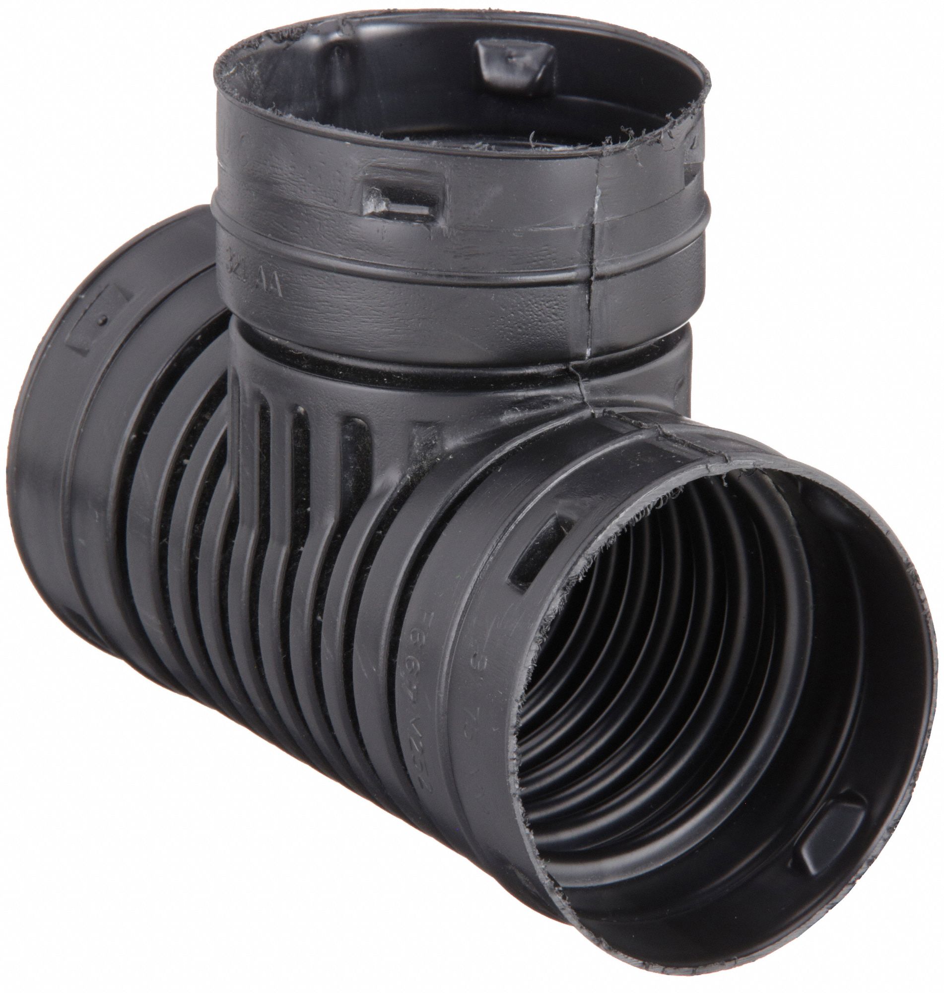 Snap Tee: 3 in x 3 in x 3 in Fitting Pipe Size, Single, Snap Lock, 8 in Overall Lg, Schedule 80