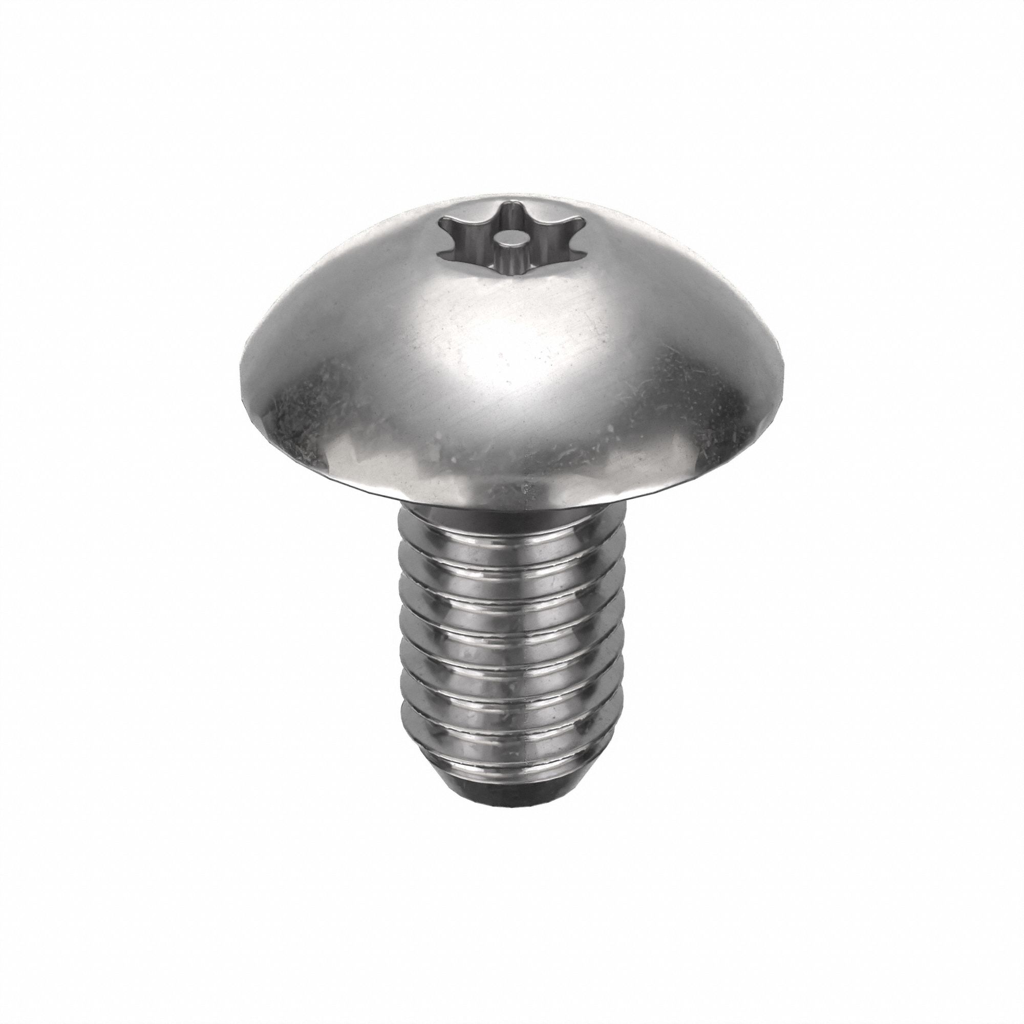 Binding Post Screw: 3/8"-16 Thread Size, Truss Head, Pin-In Six-Lobe Drv, Stainless Steel, Plain