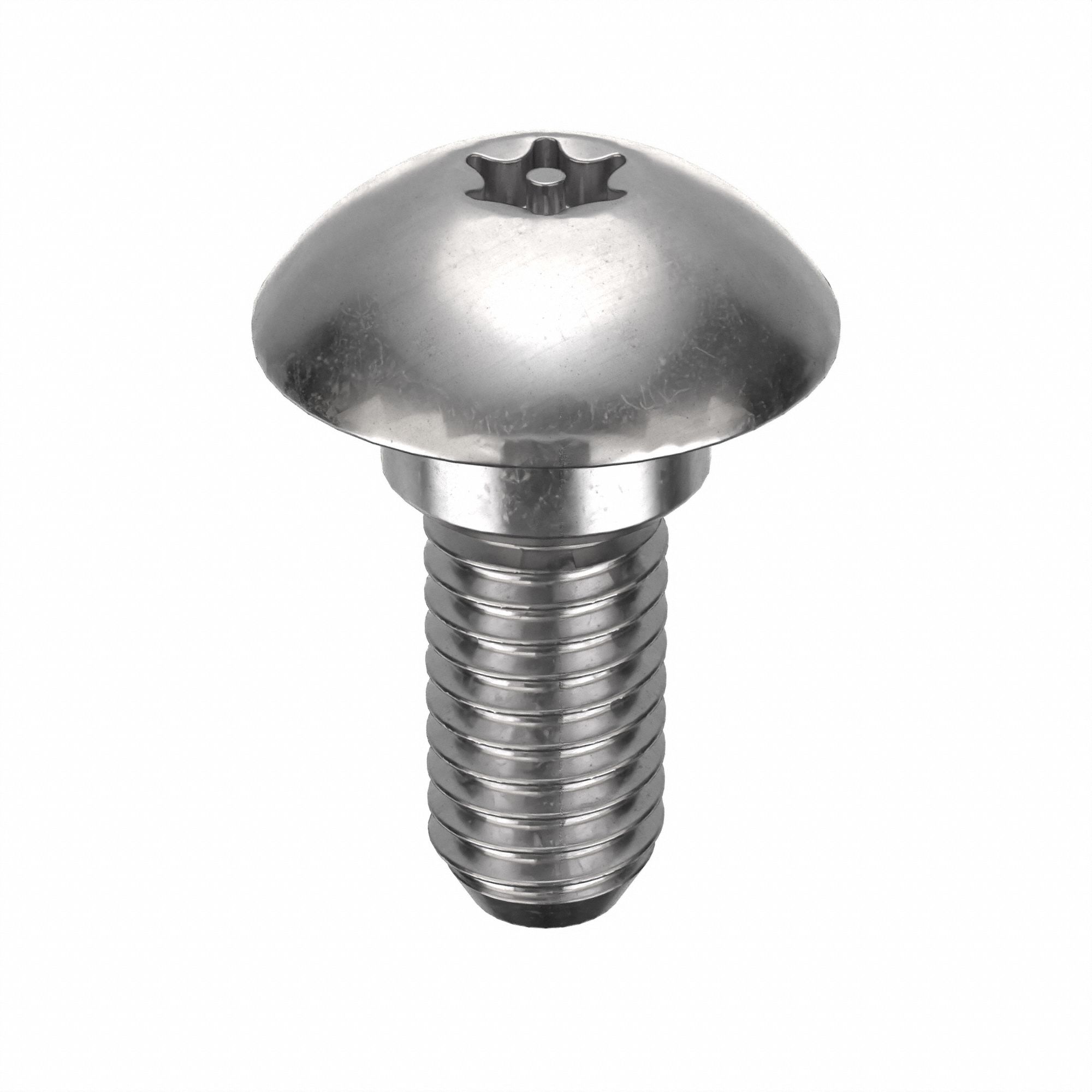 Binding Post Screw: 3/8"-16 Thread Size, Truss Head, Pin-In Six-Lobe Drv, Stainless Steel, Plain
