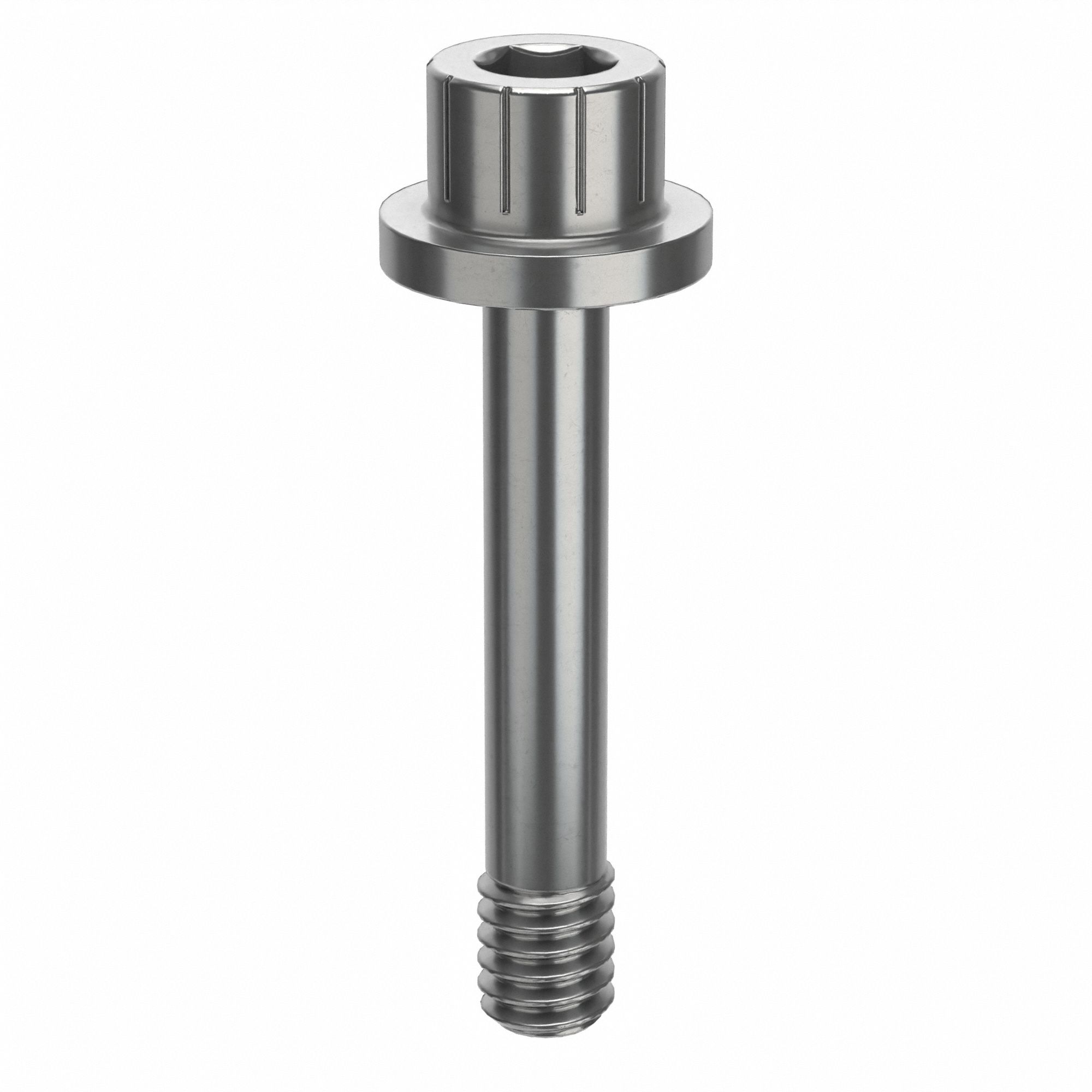 Socket Head Cap Screw: #8-32 Thread Size, 15/16 in Lg, Flanged Std, Plain, Stainless Steel, 630