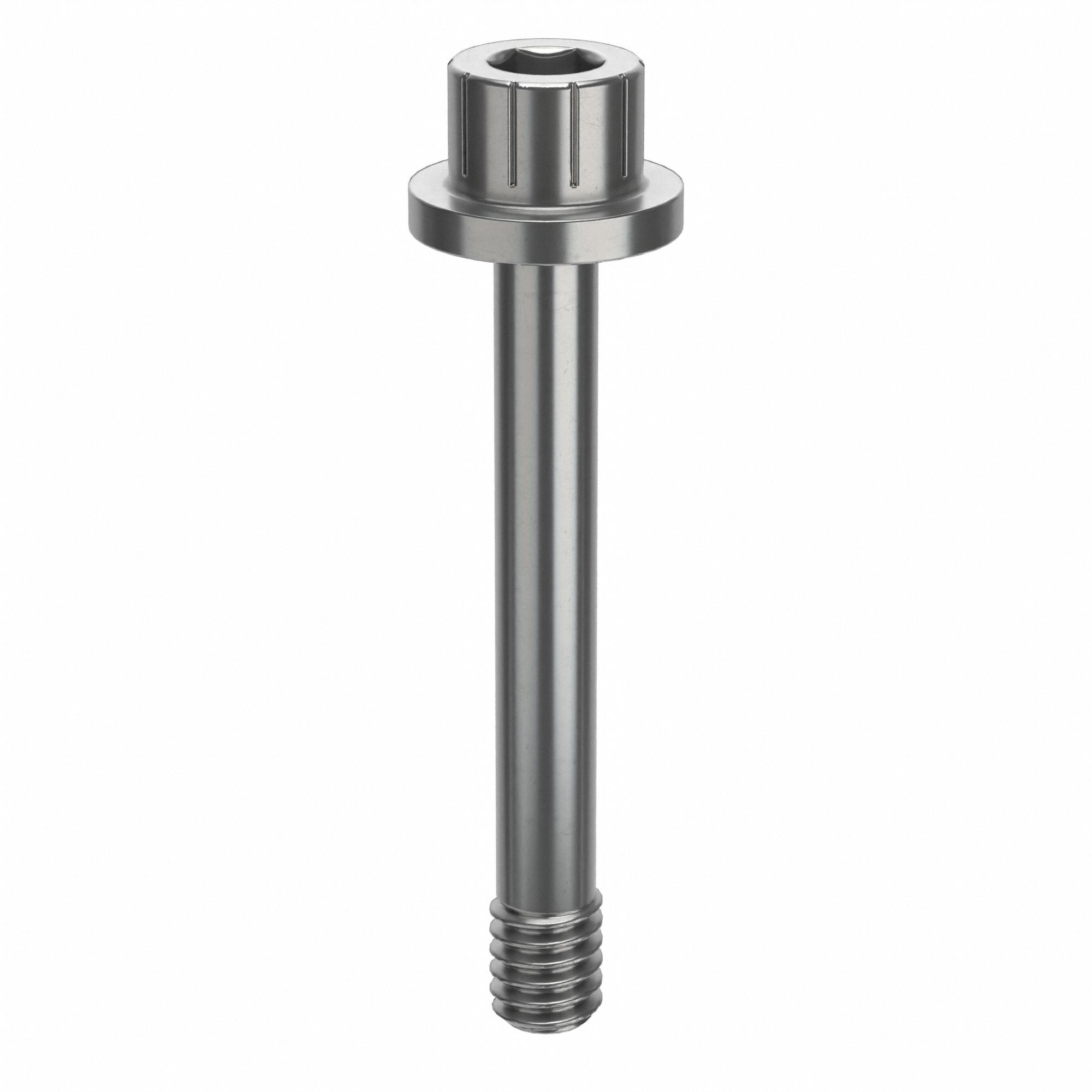 Socket Head Cap Screw: #8-32 Thread Size, 1 3/16 in Lg, Flanged Std, Plain, Stainless Steel, 630