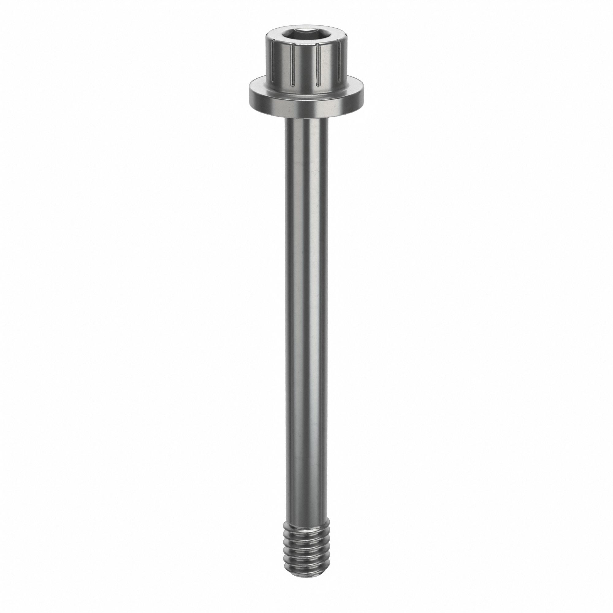 Socket Head Cap Screw: #8-32 Thread Size, 1 11/16 in Lg, Flanged Std, Plain, Stainless Steel, 630