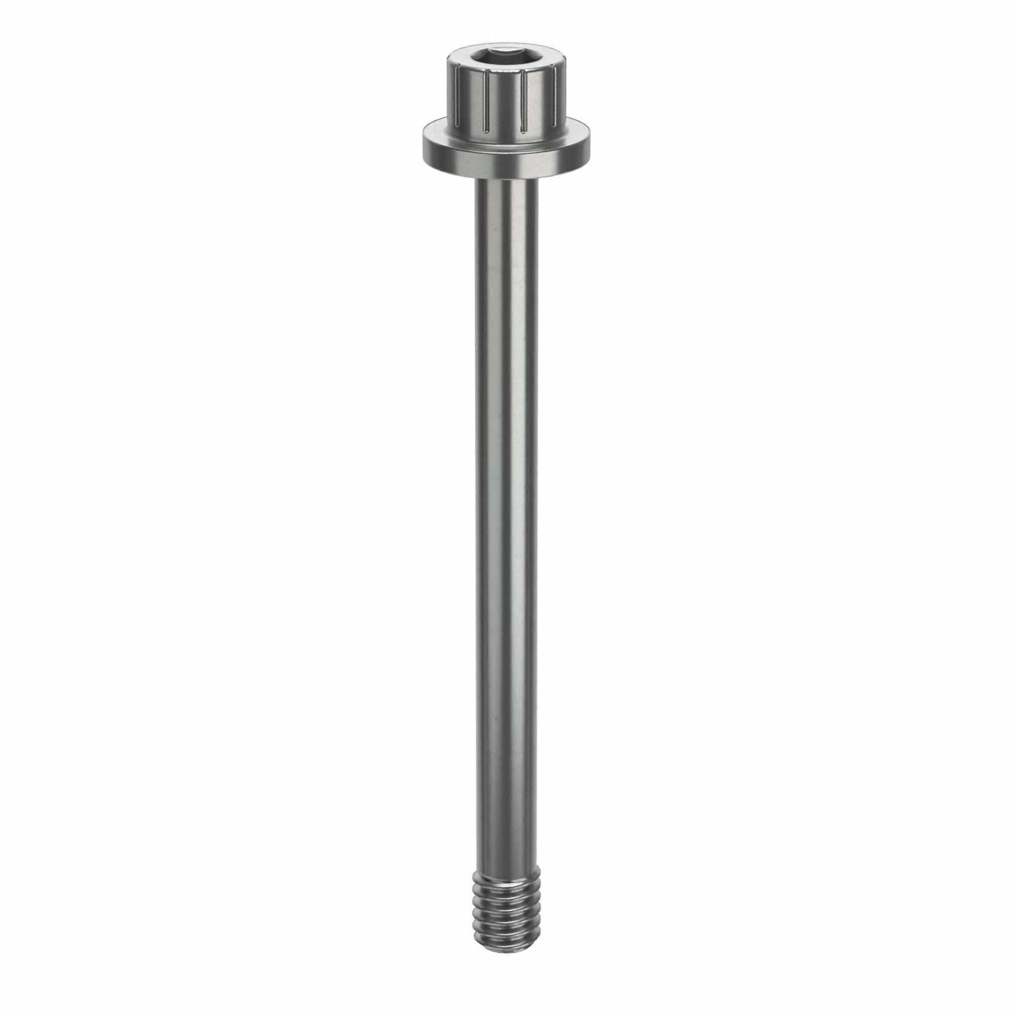 Socket Head Cap Screw: #8-32 Thread Size, 1 15/16 in Lg, Flanged Std, Plain, Stainless Steel, 630