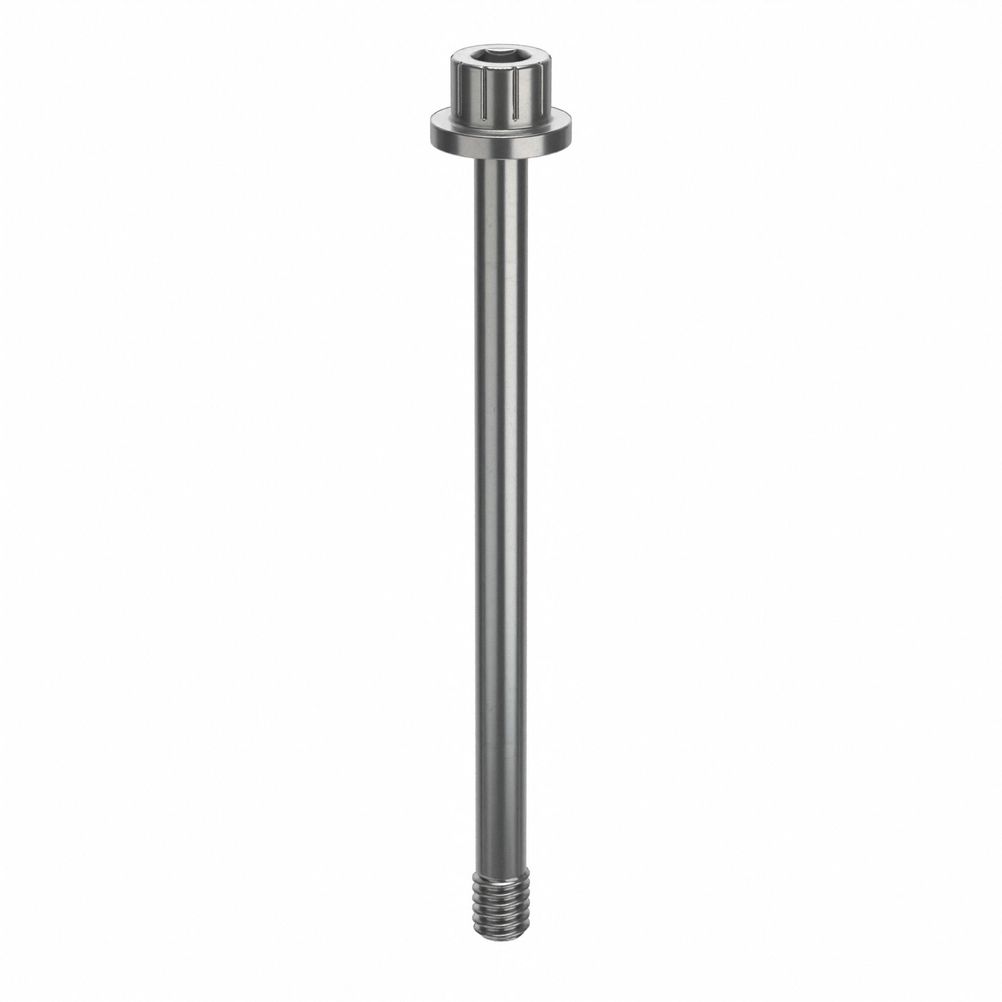 Socket Head Cap Screw: #8-32 Thread Size, 2 5/16 in Lg, Flanged Std, Plain, Stainless Steel, 630