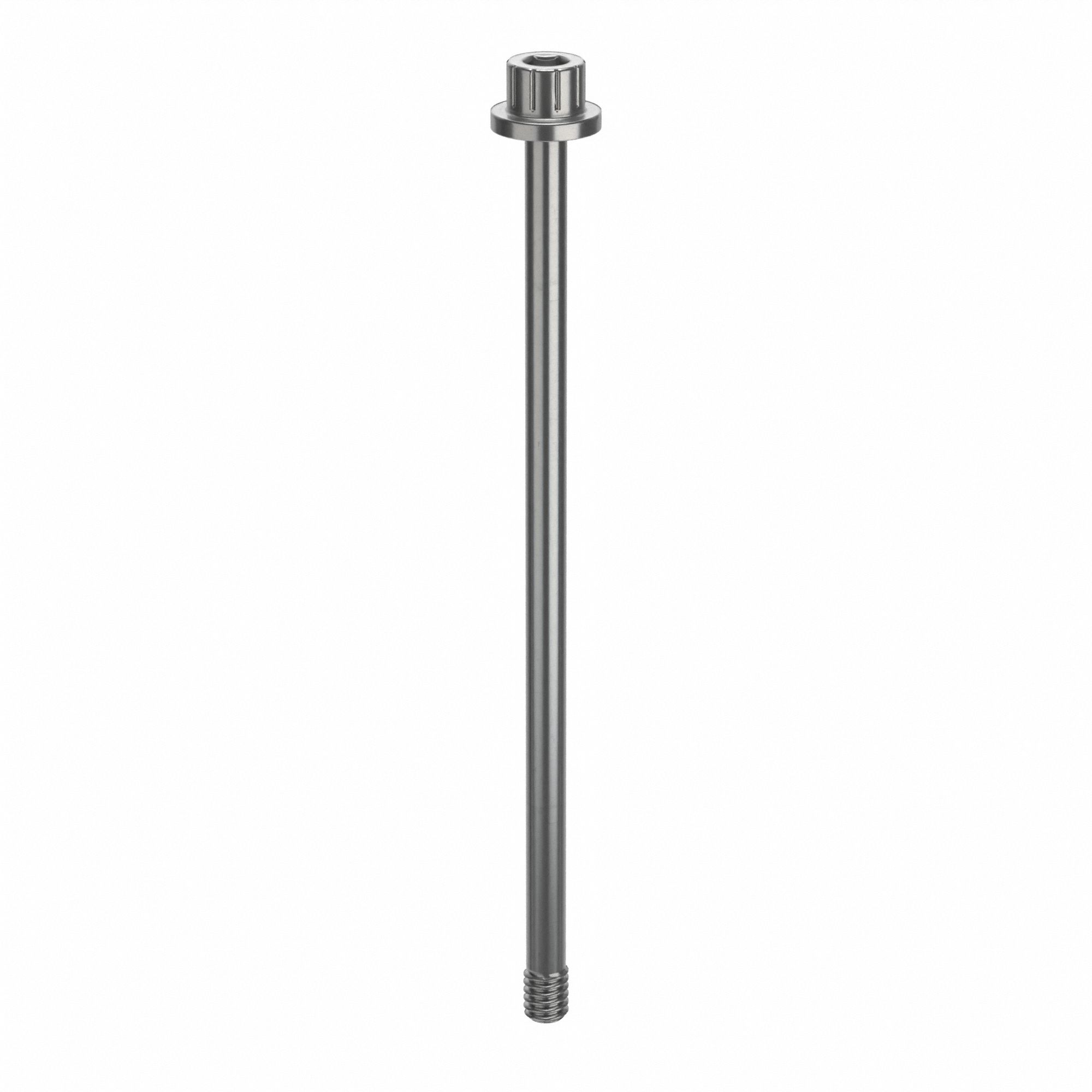 Socket Head Cap Screw: #8-32 Thread Size, 3 5/16 in Lg, Flanged Std, Plain, Stainless Steel, 630