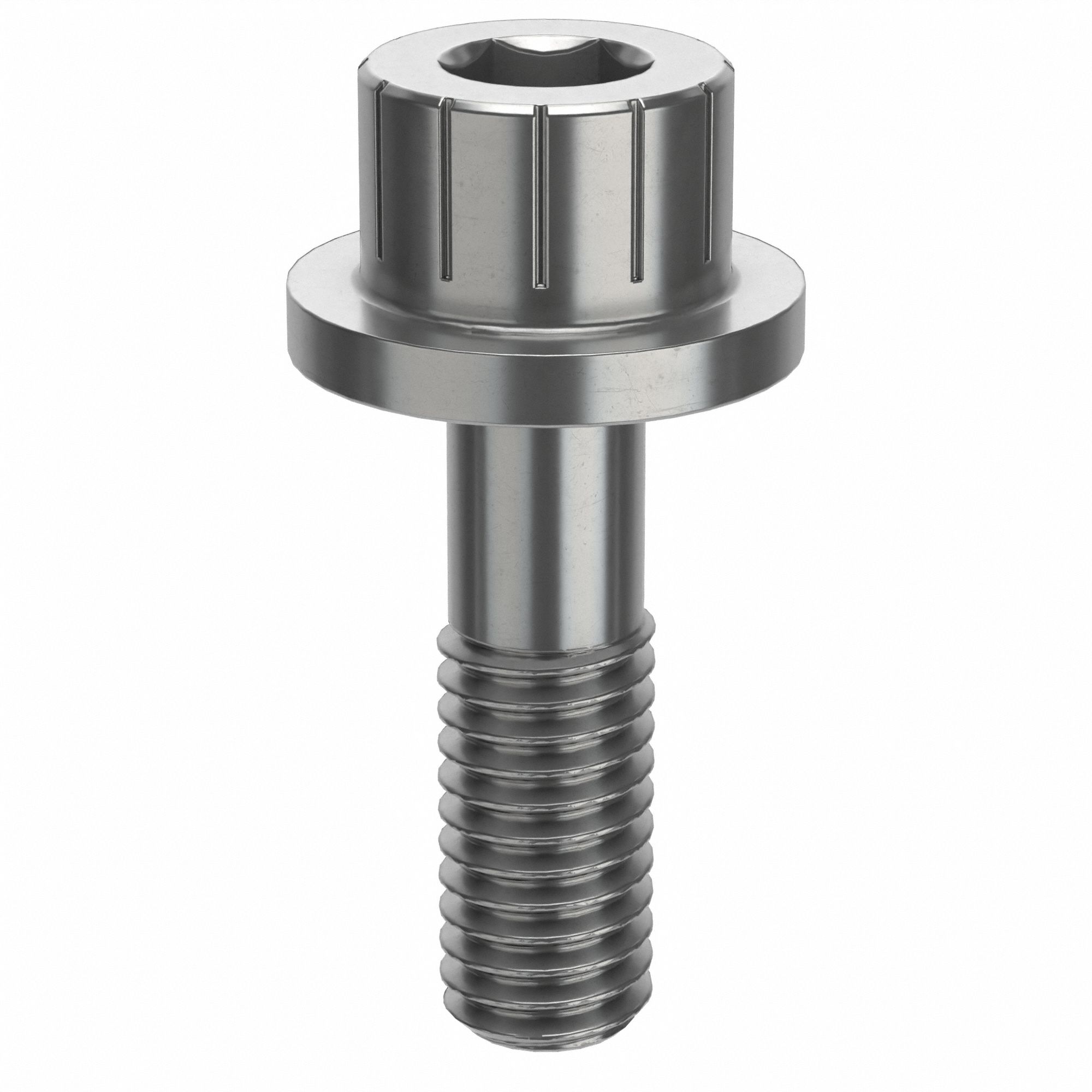 Socket Head Cap Screw: #10-32 Thread Size, 5/8 in Lg, Flanged Std, Plain, Stainless Steel, 630