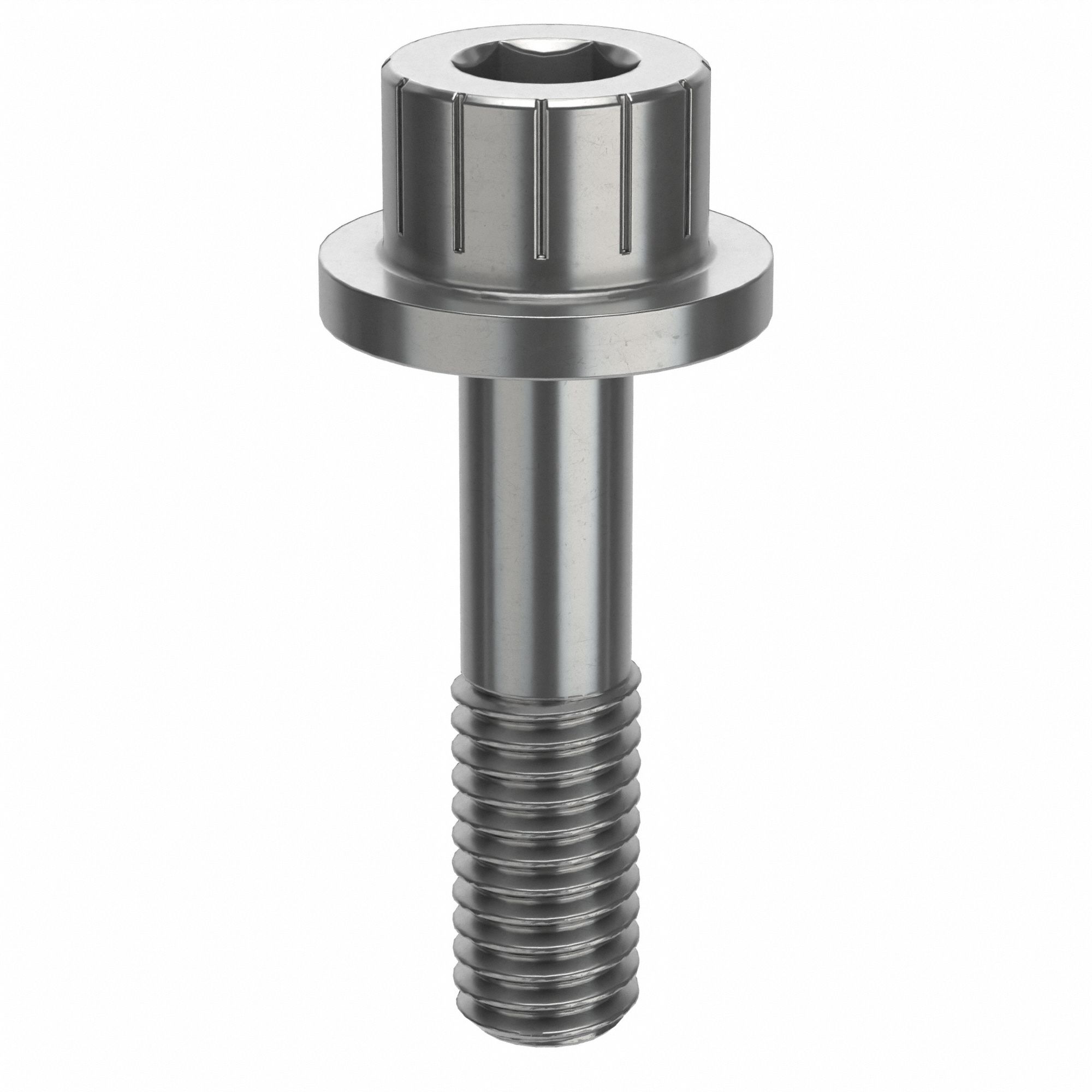 Socket Head Cap Screw: #10-32 Thread Size, 3/4 in Lg, Flanged Std, Plain, Stainless Steel, 630