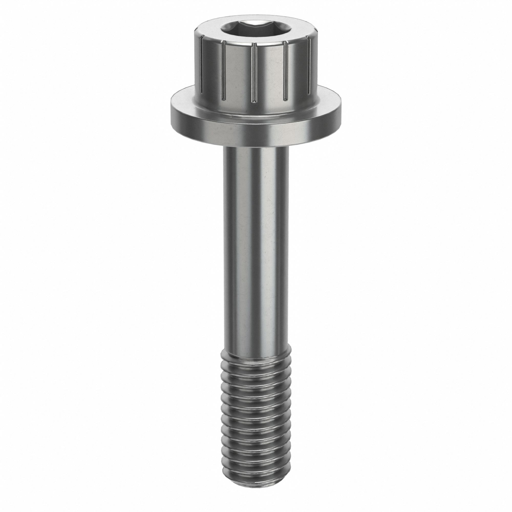 Socket Head Cap Screw: #10-32 Thread Size, 1 in Lg, Flanged Std, Plain, Stainless Steel, 630