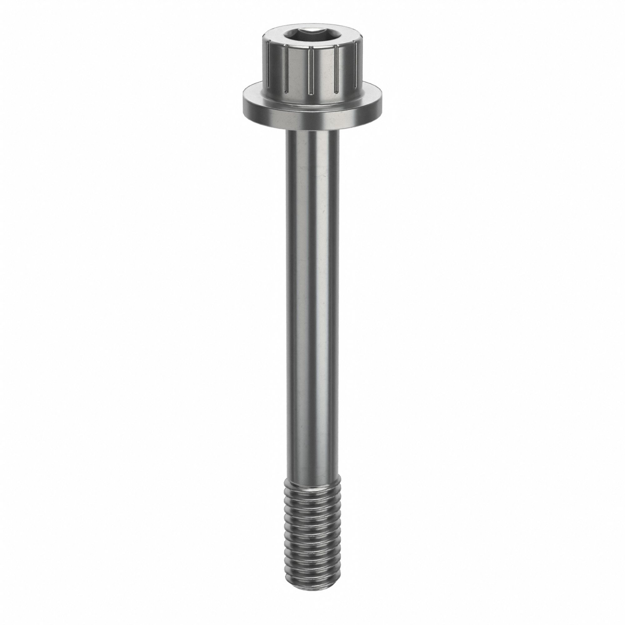 Socket Head Cap Screw: #10-32 Thread Size, 1 5/8 in Lg, Flanged Std, Plain, Stainless Steel, 630