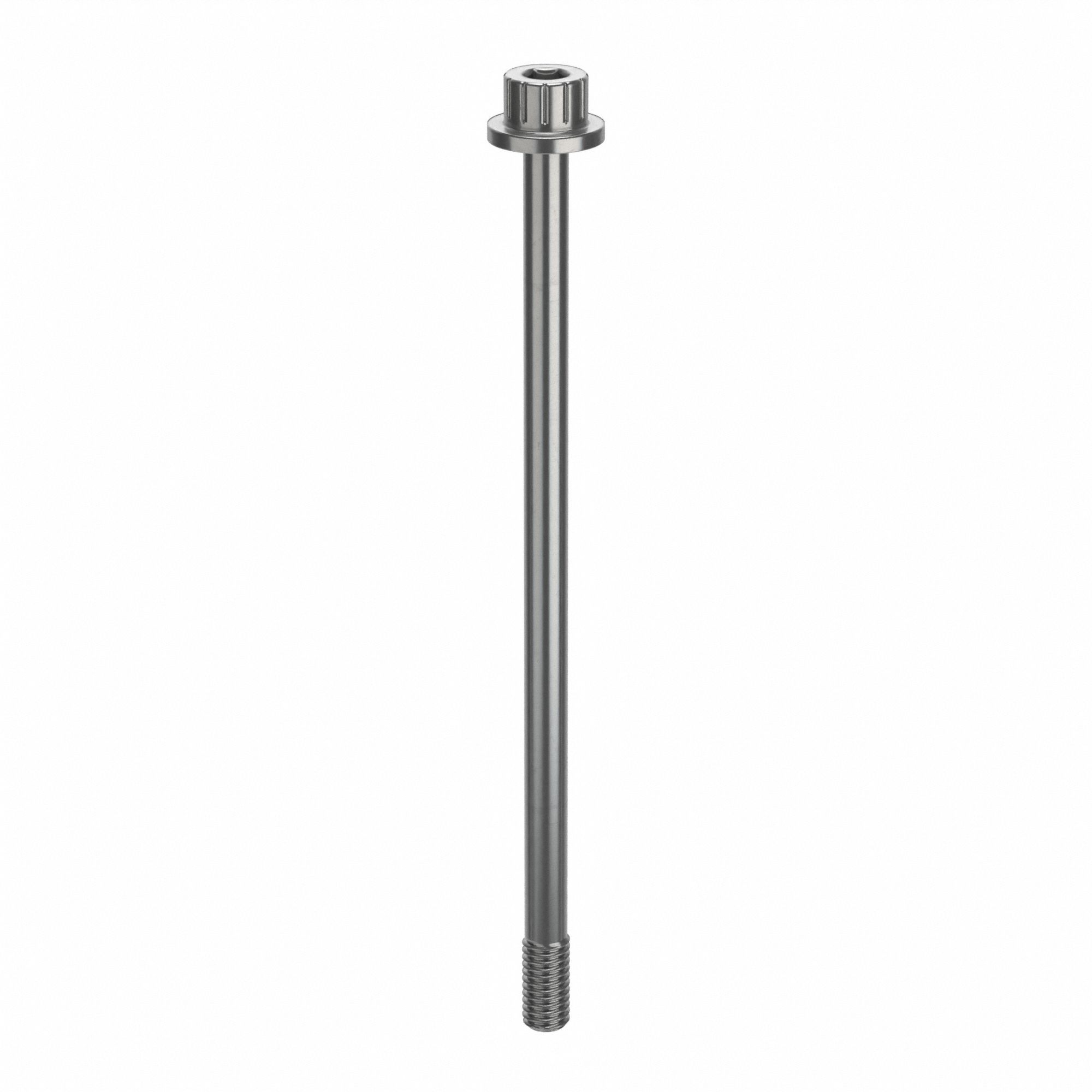 Socket Head Cap Screw: #10-32 Thread Size, 3 5/8 in Lg, Flanged Std, Plain, Stainless Steel, 630