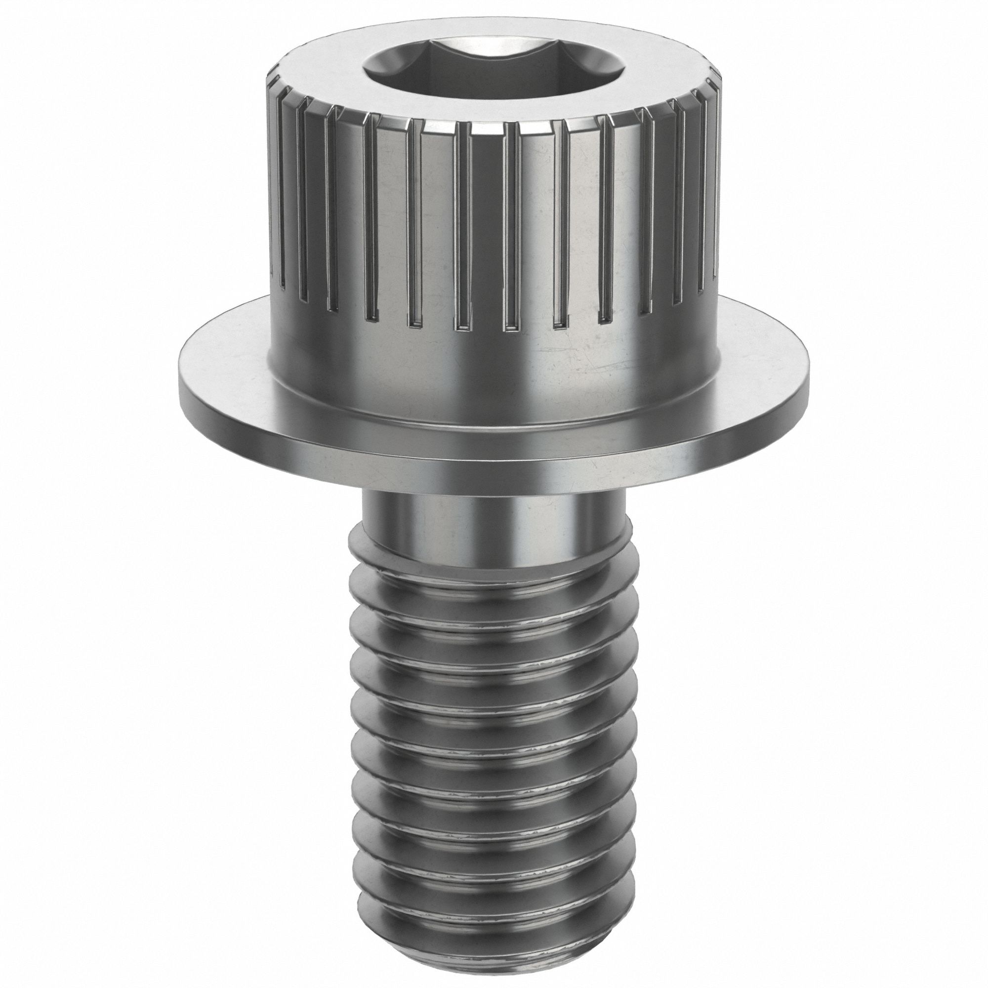 Socket Head Cap Screw: 1/2"-13 Thread Size, 1 in Lg, Flanged Std, Plain, Stainless Steel, 630