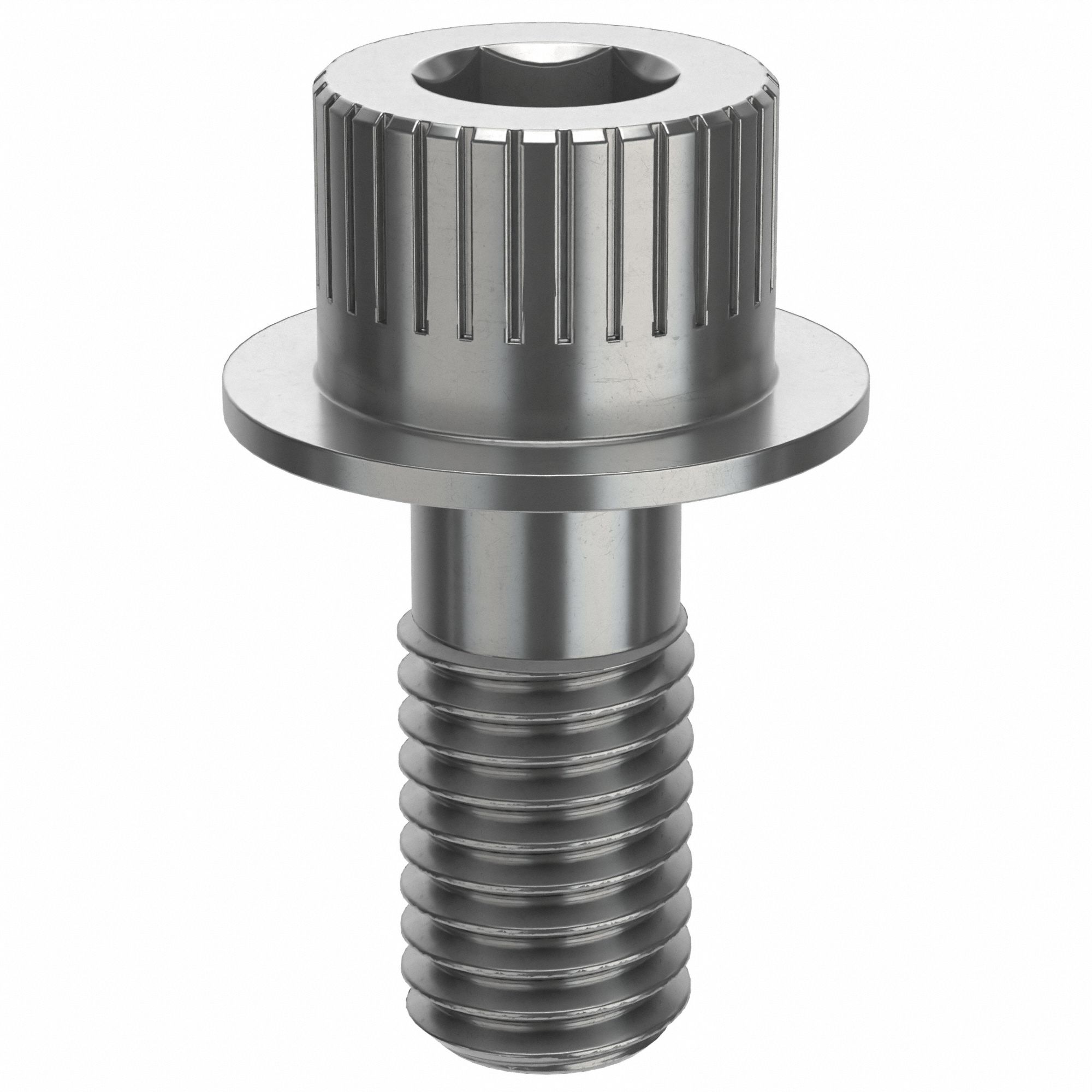 Socket Head Cap Screw: 1/2"-13 Thread Size, 1 1/8 in Lg, Flanged Std, Plain, Stainless Steel, 630