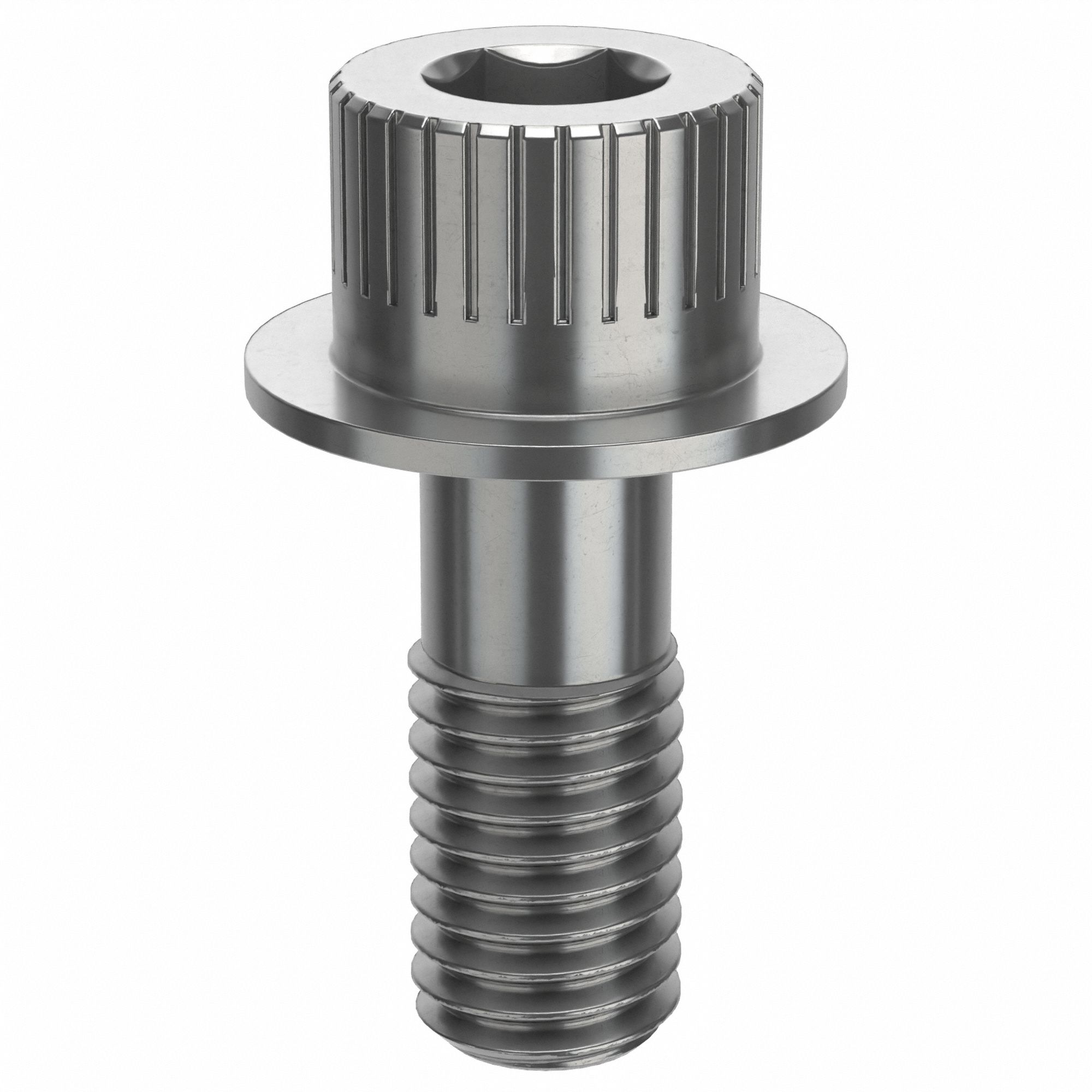 Socket Head Cap Screw: 1/2"-13 Thread Size, 1 1/4 in Lg, Flanged Std, Plain, Stainless Steel, 630