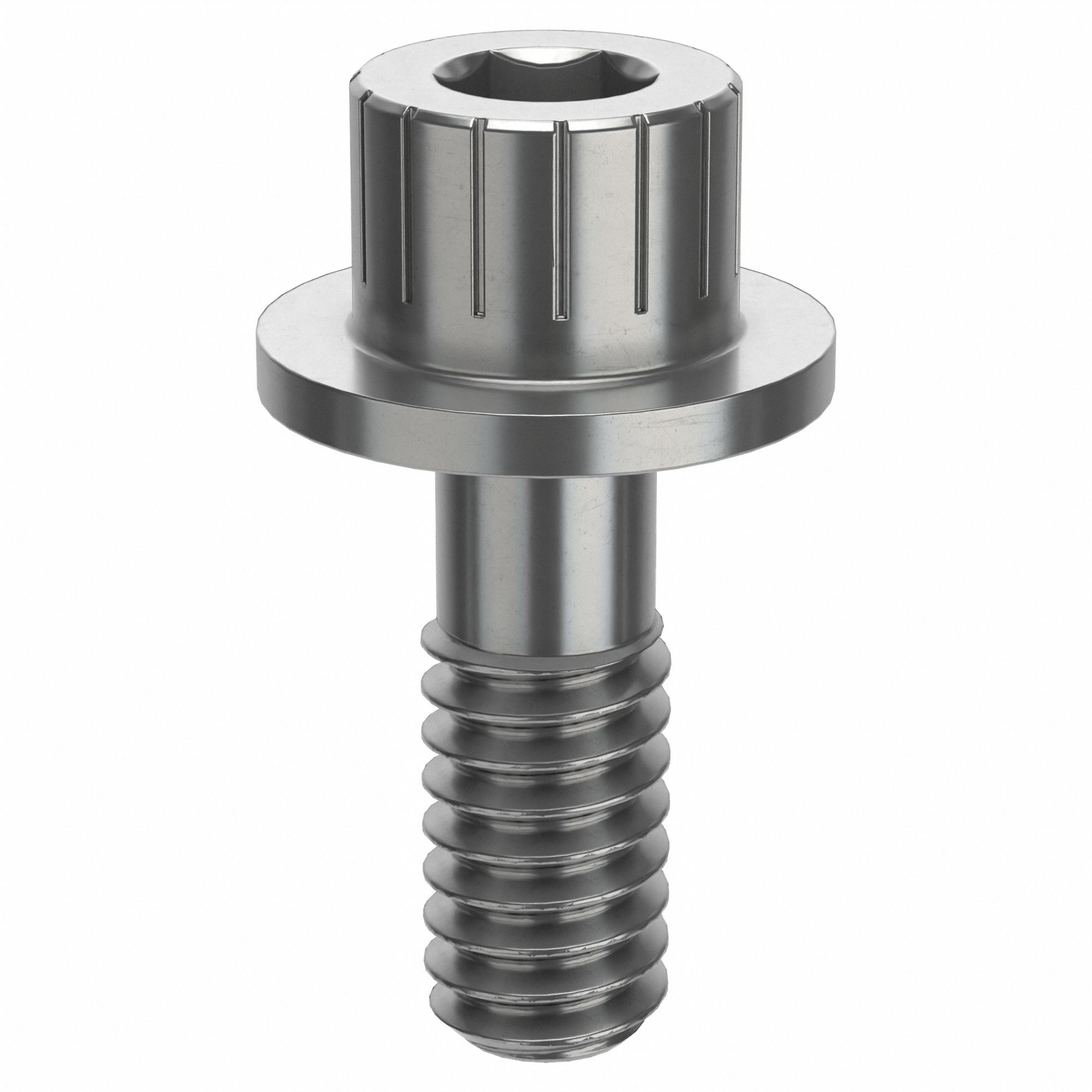Socket Head Cap Screw: 1/4"-20 Thread Size, 11/16 in Lg, Flanged Std, Plain, Stainless Steel, 630