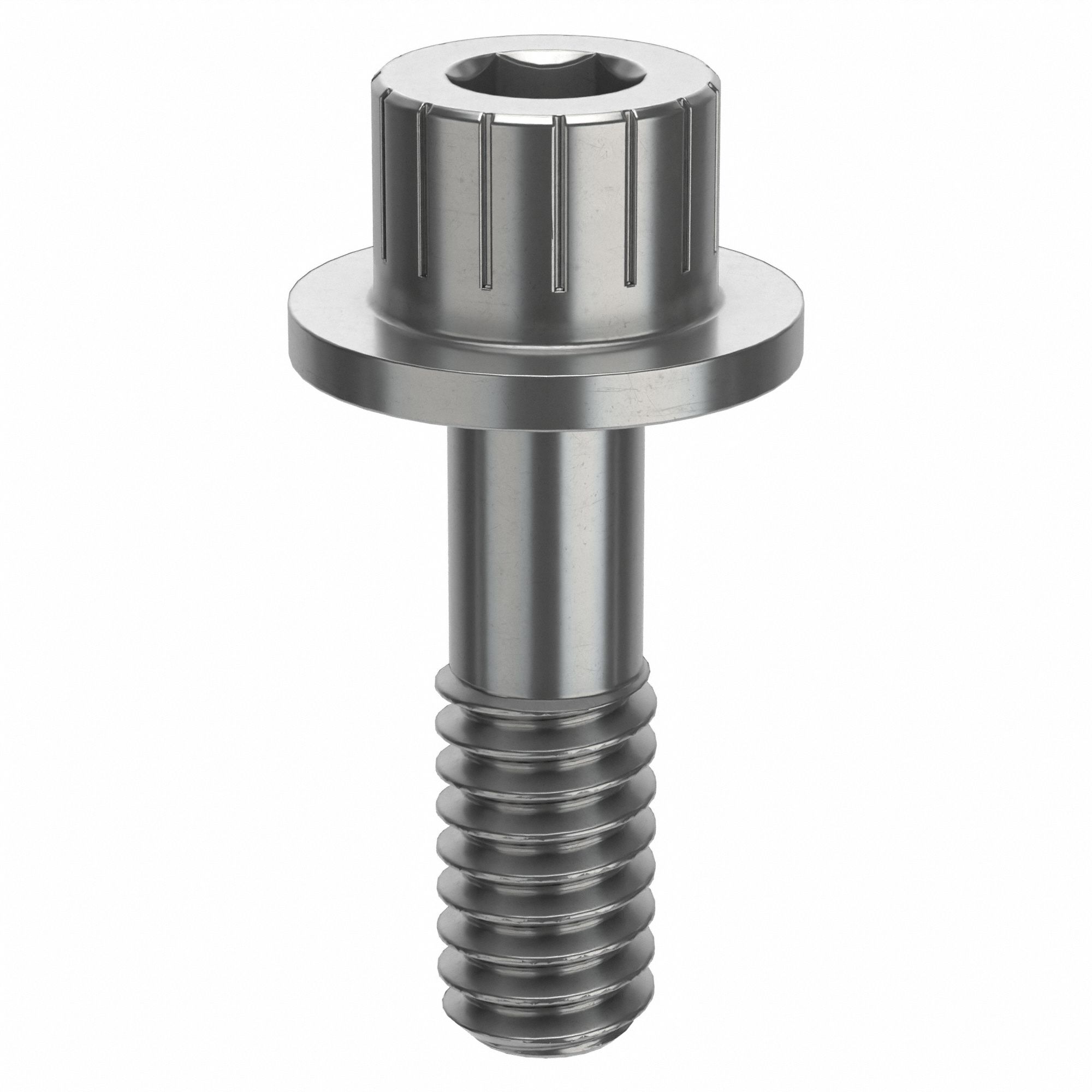 Socket Head Cap Screw: 1/4"-20 Thread Size, 13/16 in Lg, Flanged Std, Plain, Stainless Steel, 630