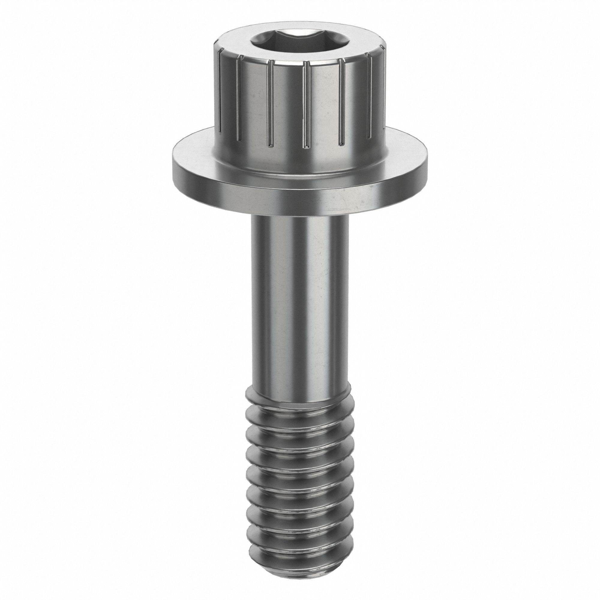 Socket Head Cap Screw: 1/4"-20 Thread Size, 15/16 in Lg, Flanged Std, Plain, Stainless Steel, 630