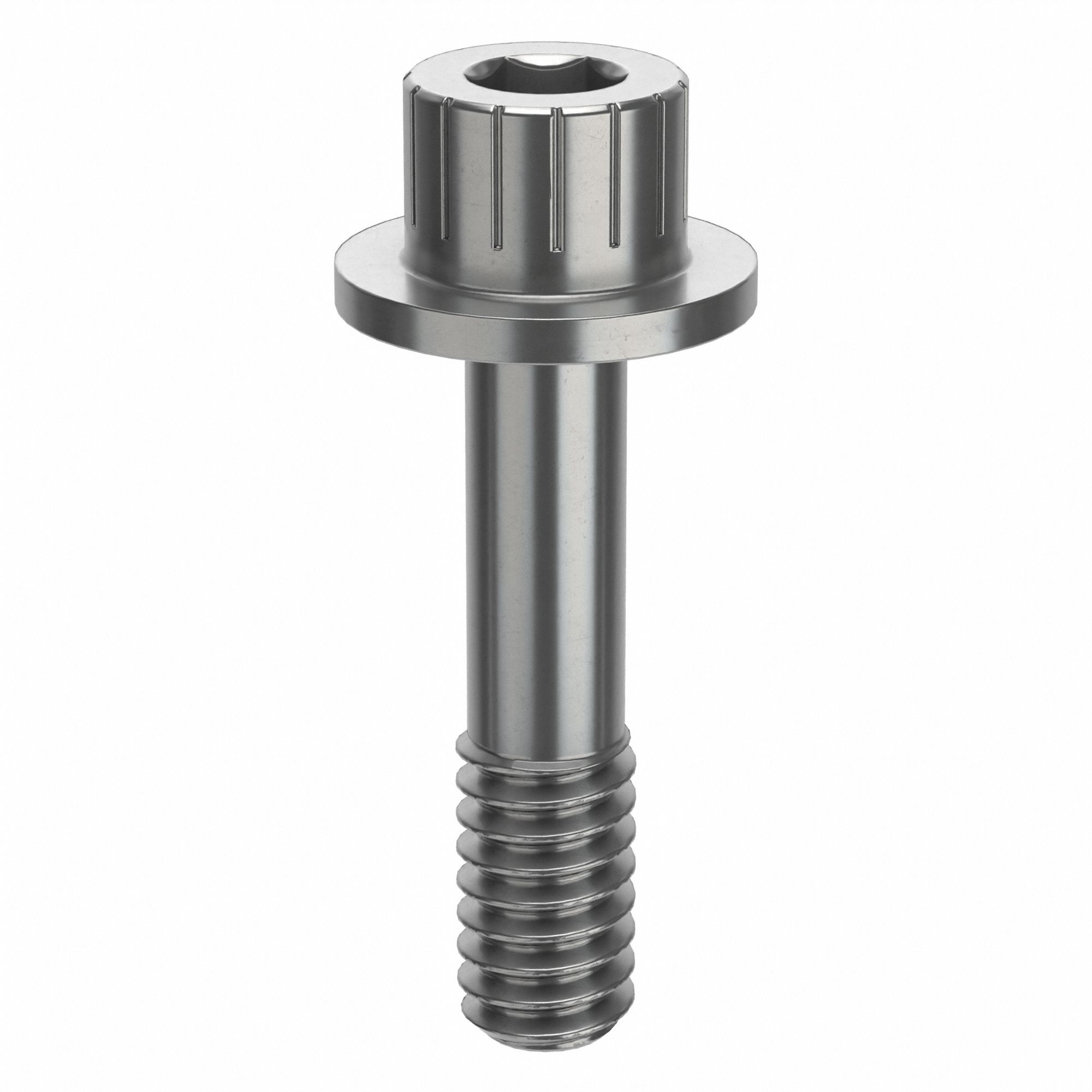 Socket Head Cap Screw: 1/4"-20 Thread Size, 1 1/16 in Lg, Flanged Std, Plain, Stainless Steel, 630