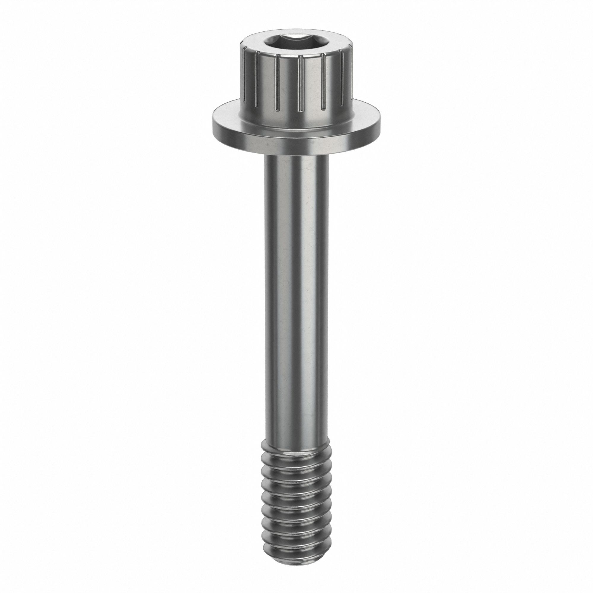 Socket Head Cap Screw: 1/4"-20 Thread Size, 1 9/16 in Lg, Flanged Std, Plain, Stainless Steel, 630