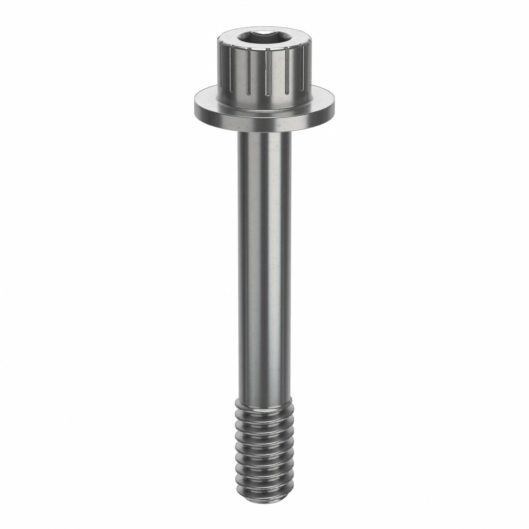 Socket Head Cap Screw: 1/4"-20 Thread Size, 1 11/16 in Lg, Flanged Std, Plain, Stainless Steel, 630