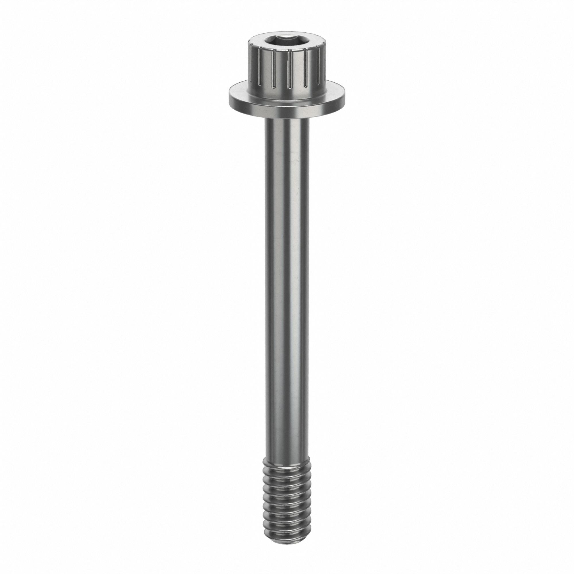 Socket Head Cap Screw: 1/4"-20 Thread Size, 2 5/16 in Lg, Flanged Std, Plain, Stainless Steel, 630
