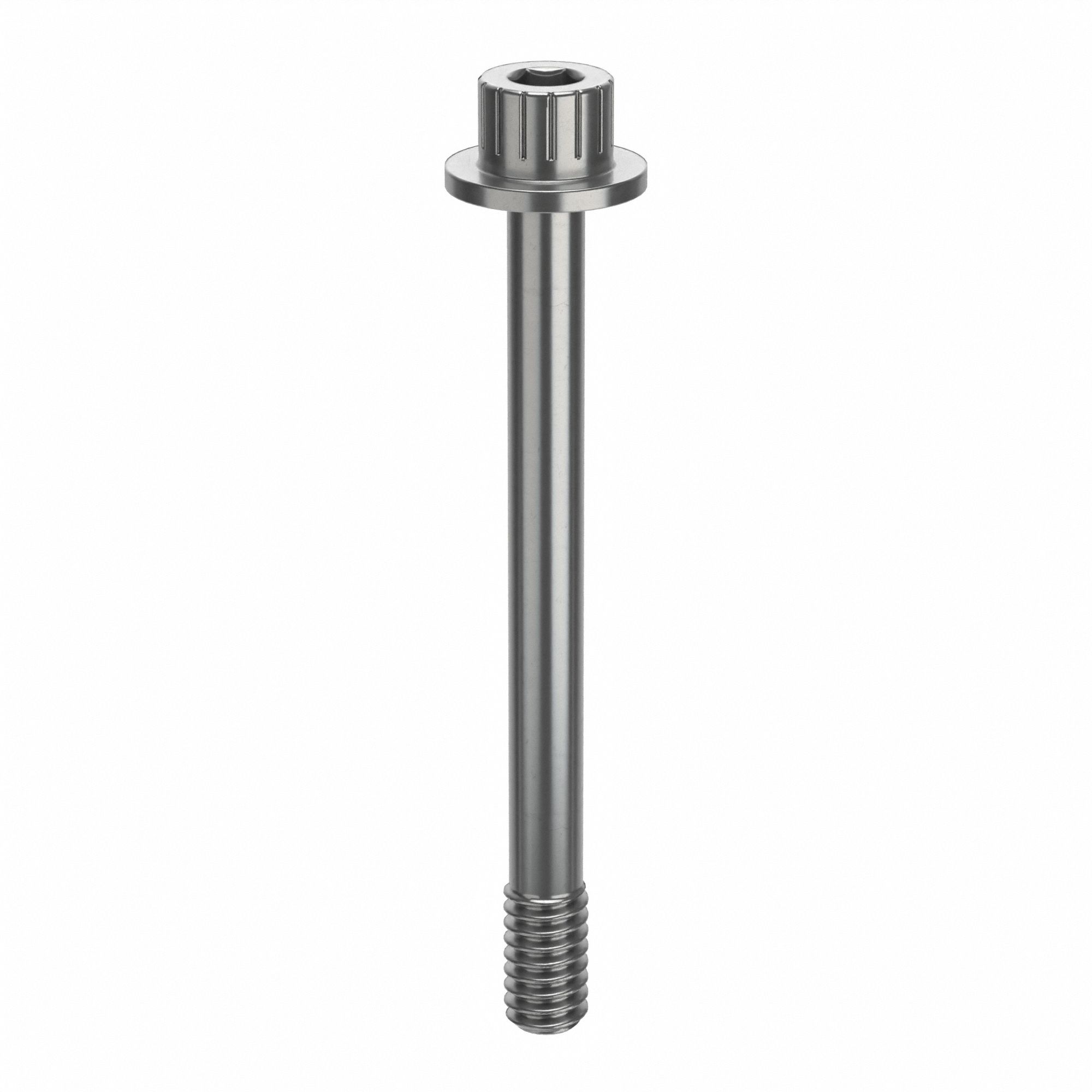 Socket Head Cap Screw: 1/4"-20 Thread Size, 2 9/16 in Lg, Flanged Std, Plain, Stainless Steel, 630