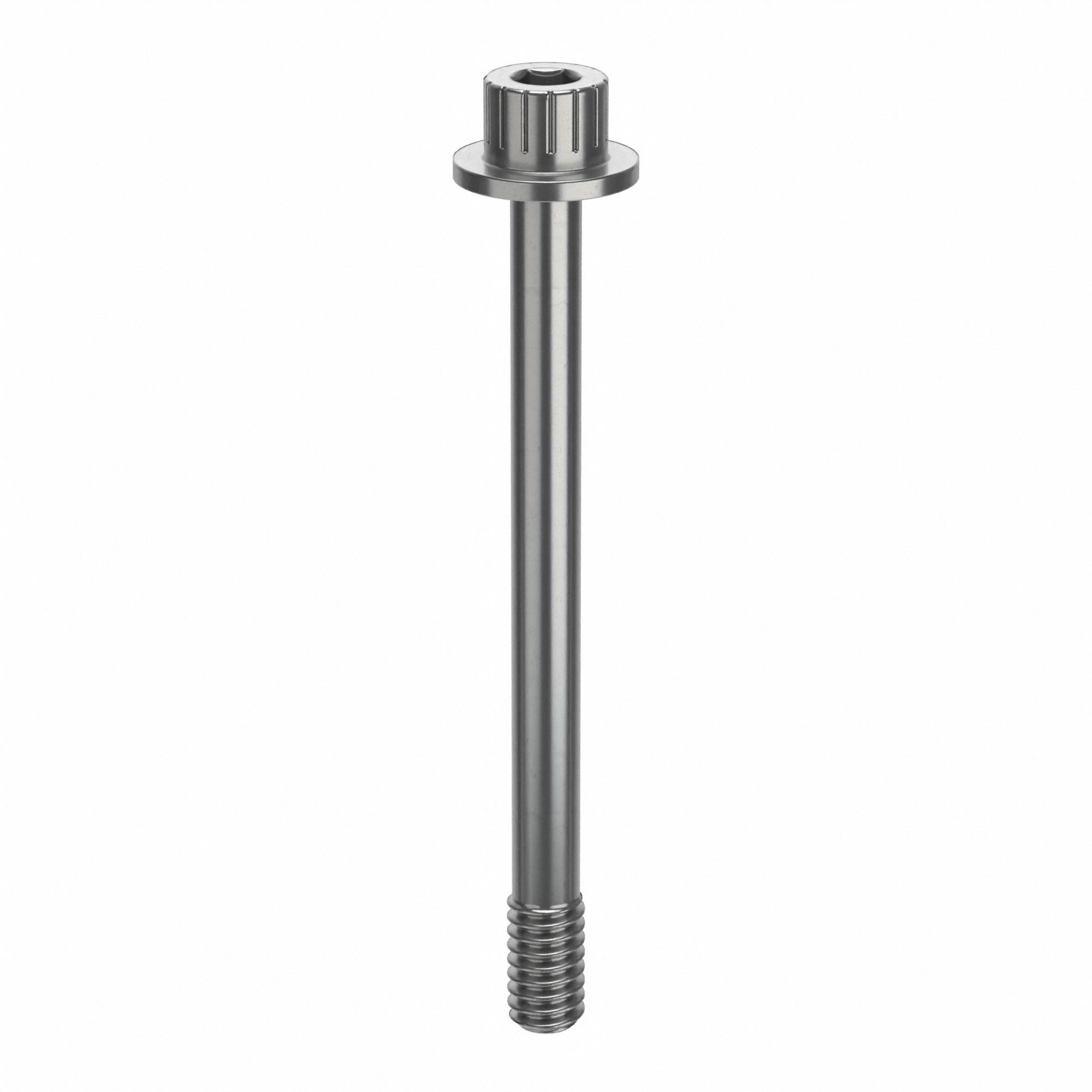Socket Head Cap Screw: 1/4"-20 Thread Size, 2 13/16 in Lg, Flanged Std, Plain, Stainless Steel, 630