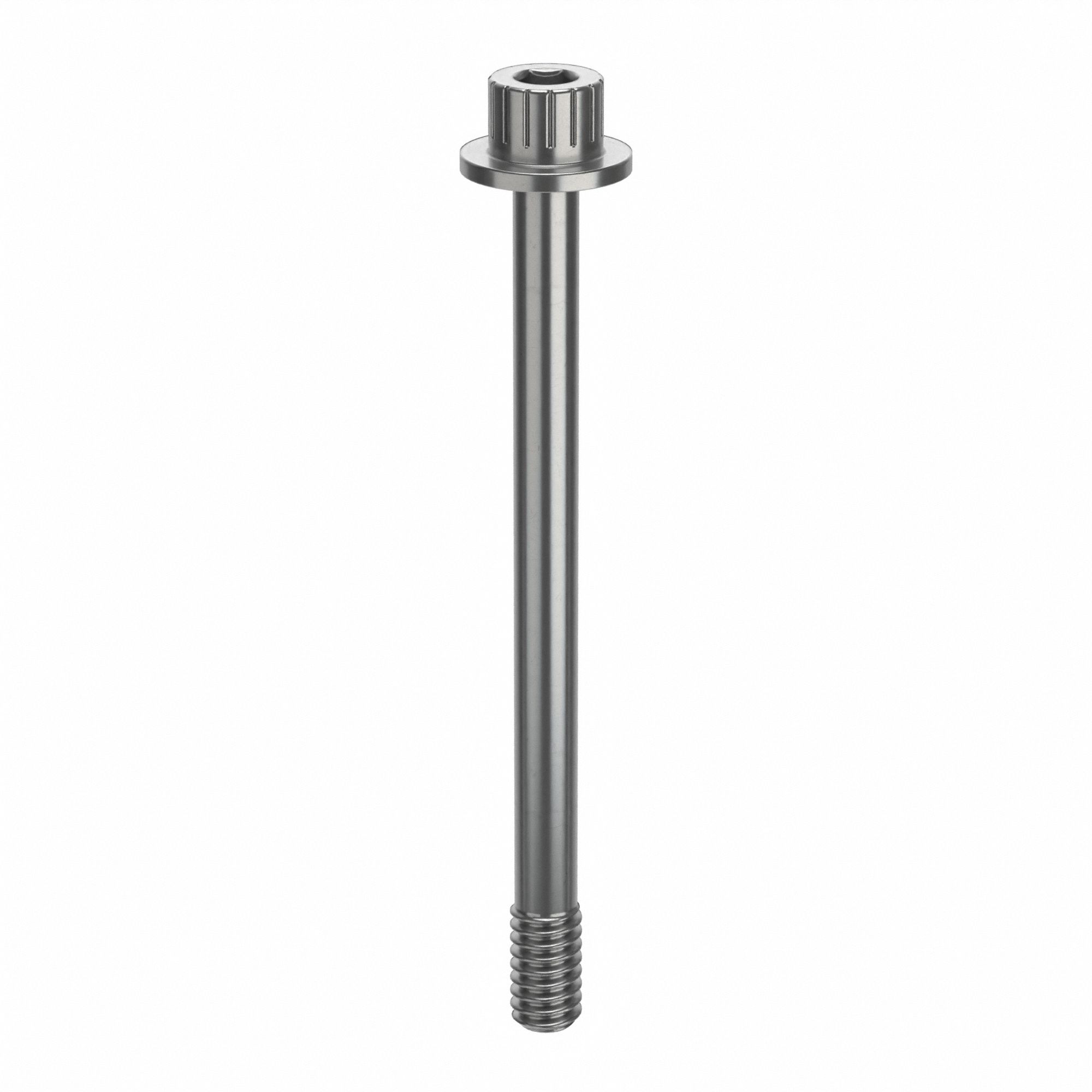 Socket Head Cap Screw: 1/4"-20 Thread Size, 3 1/16 in Lg, Flanged Std, Plain, Stainless Steel, 630