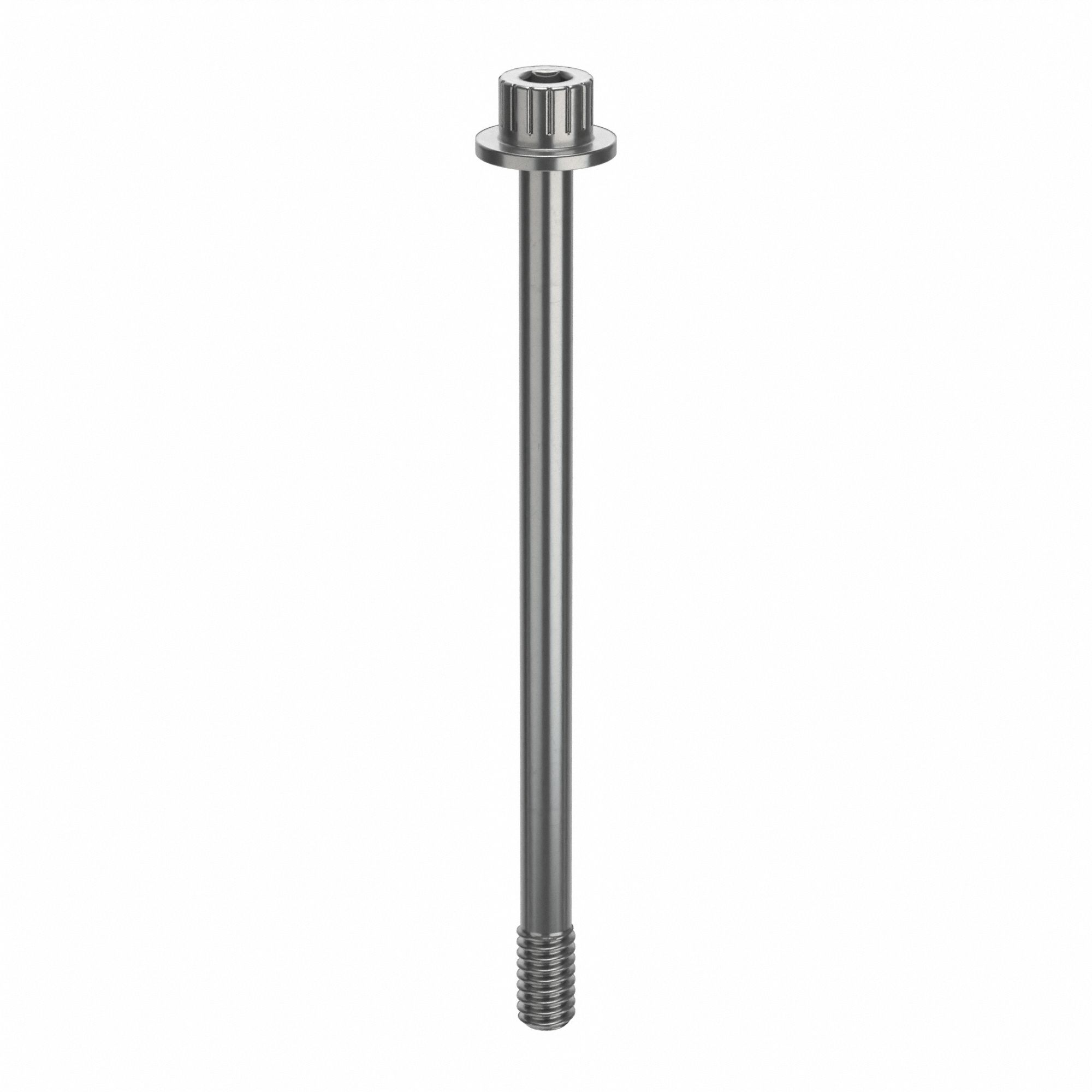 Socket Head Cap Screw: 1/4"-20 Thread Size, 3 13/16 in Lg, Flanged Std, Plain, Stainless Steel, 630