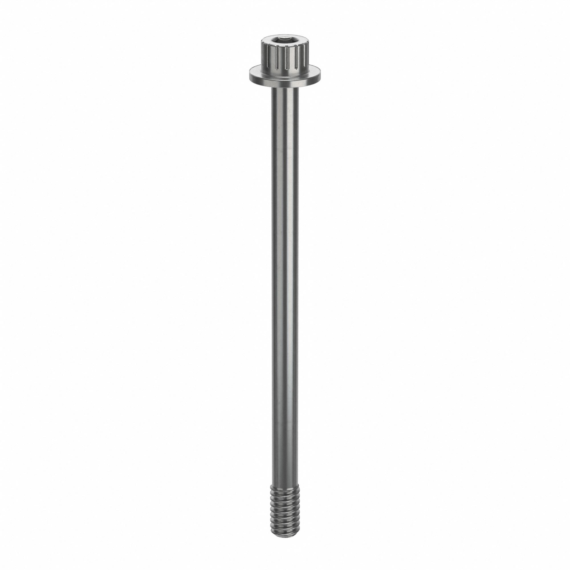 Socket Head Cap Screw: 1/4"-20 Thread Size, 3 15/16 in Lg, Flanged Std, Plain, Stainless Steel, 630