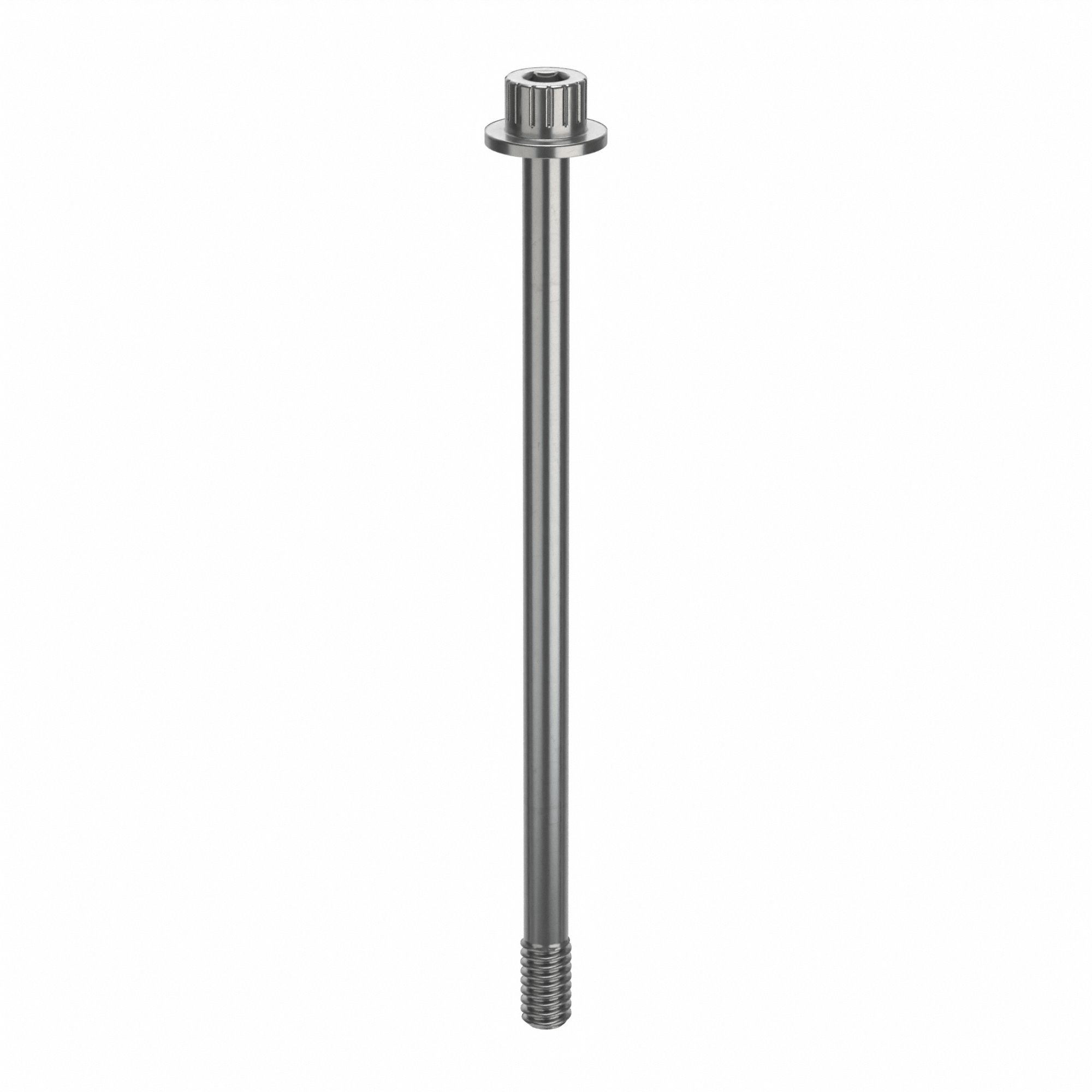 Socket Head Cap Screw: 1/4"-20 Thread Size, 4 7/16 in Lg, Flanged Std, Plain, Stainless Steel, 630