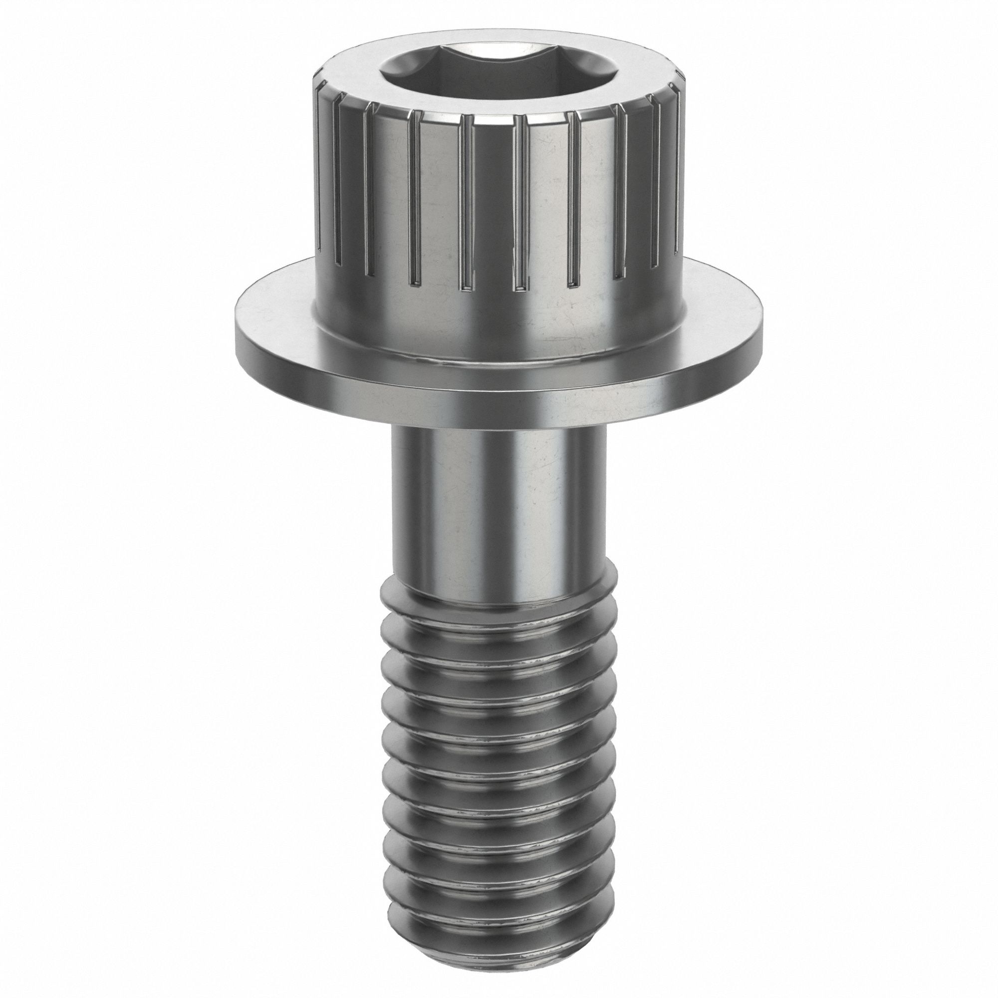 Socket Head Cap Screw: 3/8"-16 Thread Size, 1 in Lg, Flanged Std, Plain, Stainless Steel, 630